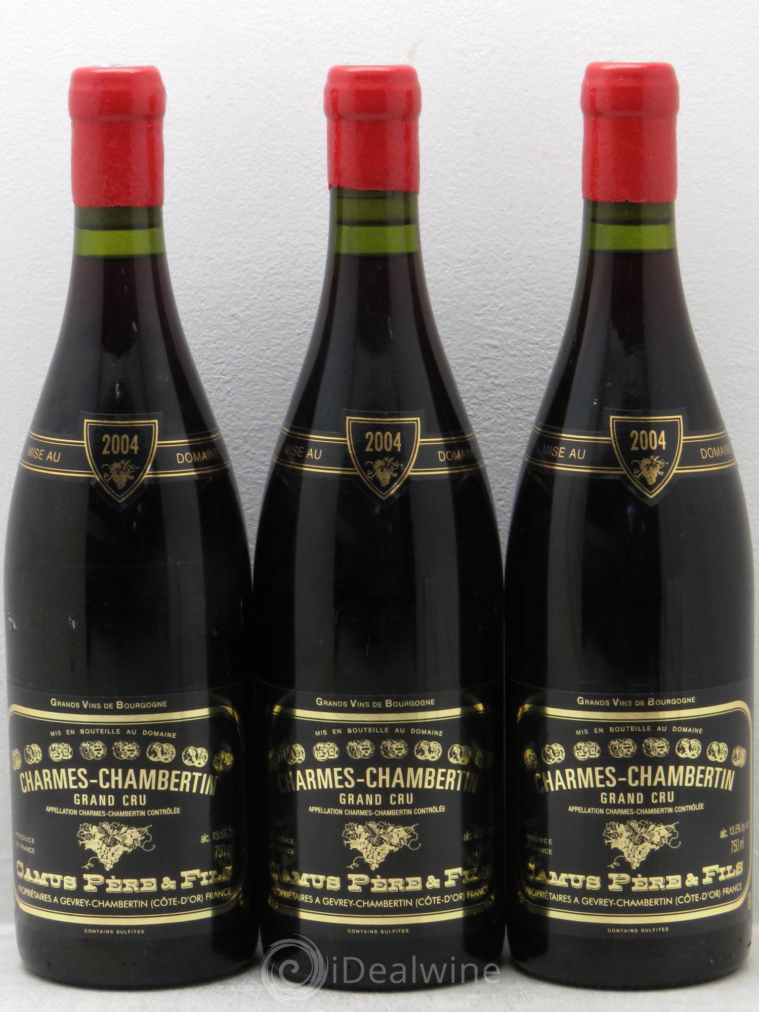 Charmes-Chambertin Grand Cru Camus Père et Fils (Domaine) 2004 - Lot de 3 bouteilles - 0