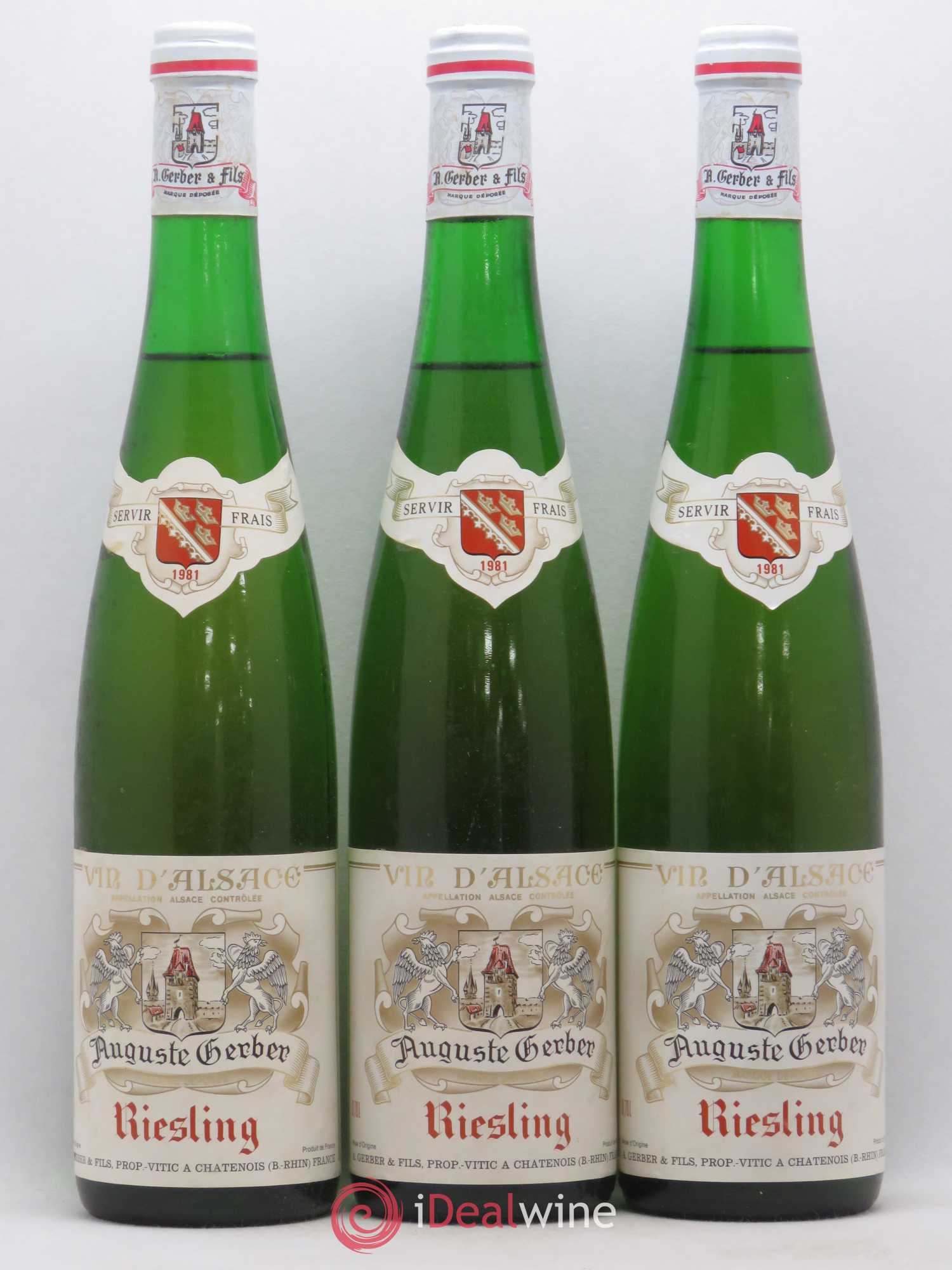 Riesling Auguste Gerber 1981 - Lot de 3 bouteilles - 0