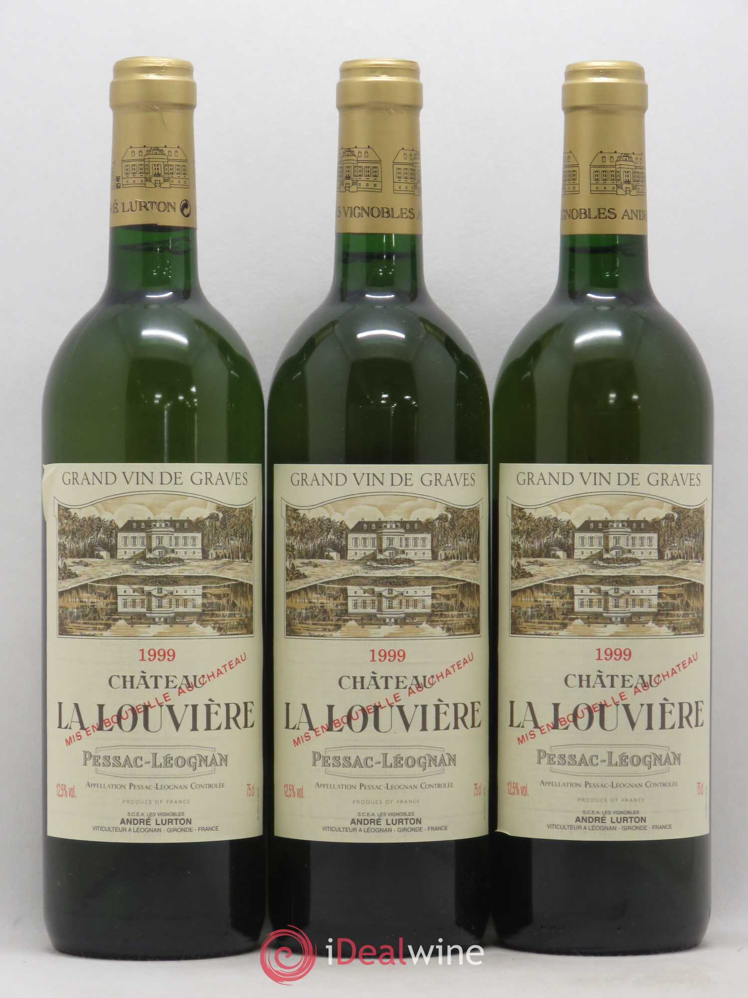 Château la Louvière 1999 - Lot de 3 bouteilles - 0