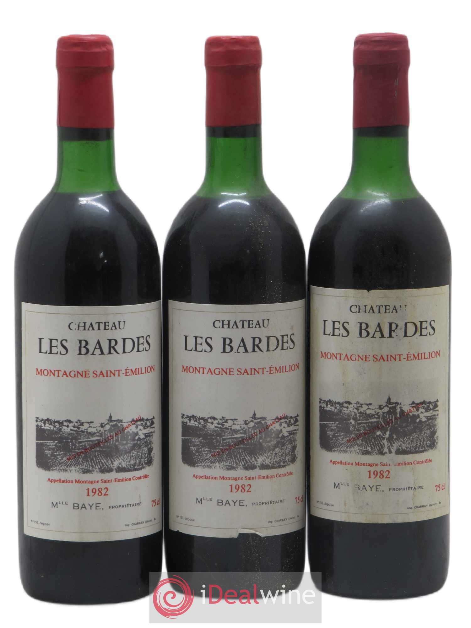 Montagne Saint-Émilion Les Bardes (sans prix de réserve) 1982 - Posten von 3 Flaschen - 0