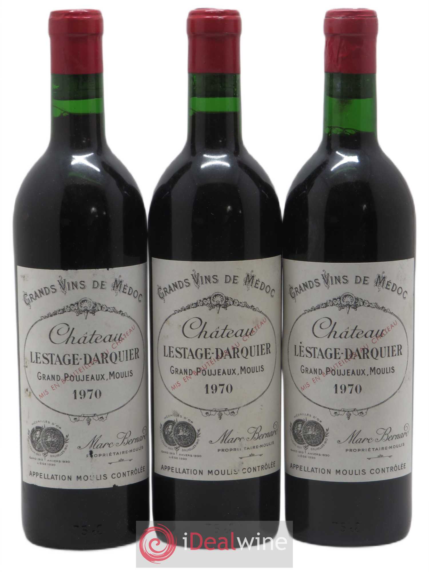 Moulis en Médoc Lestage Darquier (sans prix de réserve) 1970 - Lotto di 3 bottiglie - 0