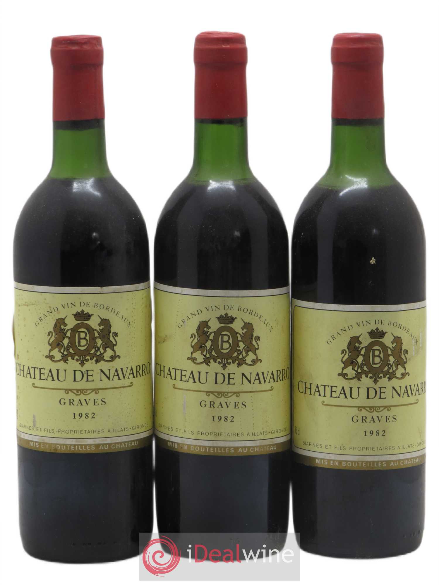 Graves Château de Navarro (sans prix de réserve) 1982 - Posten von 3 Flaschen - 0
