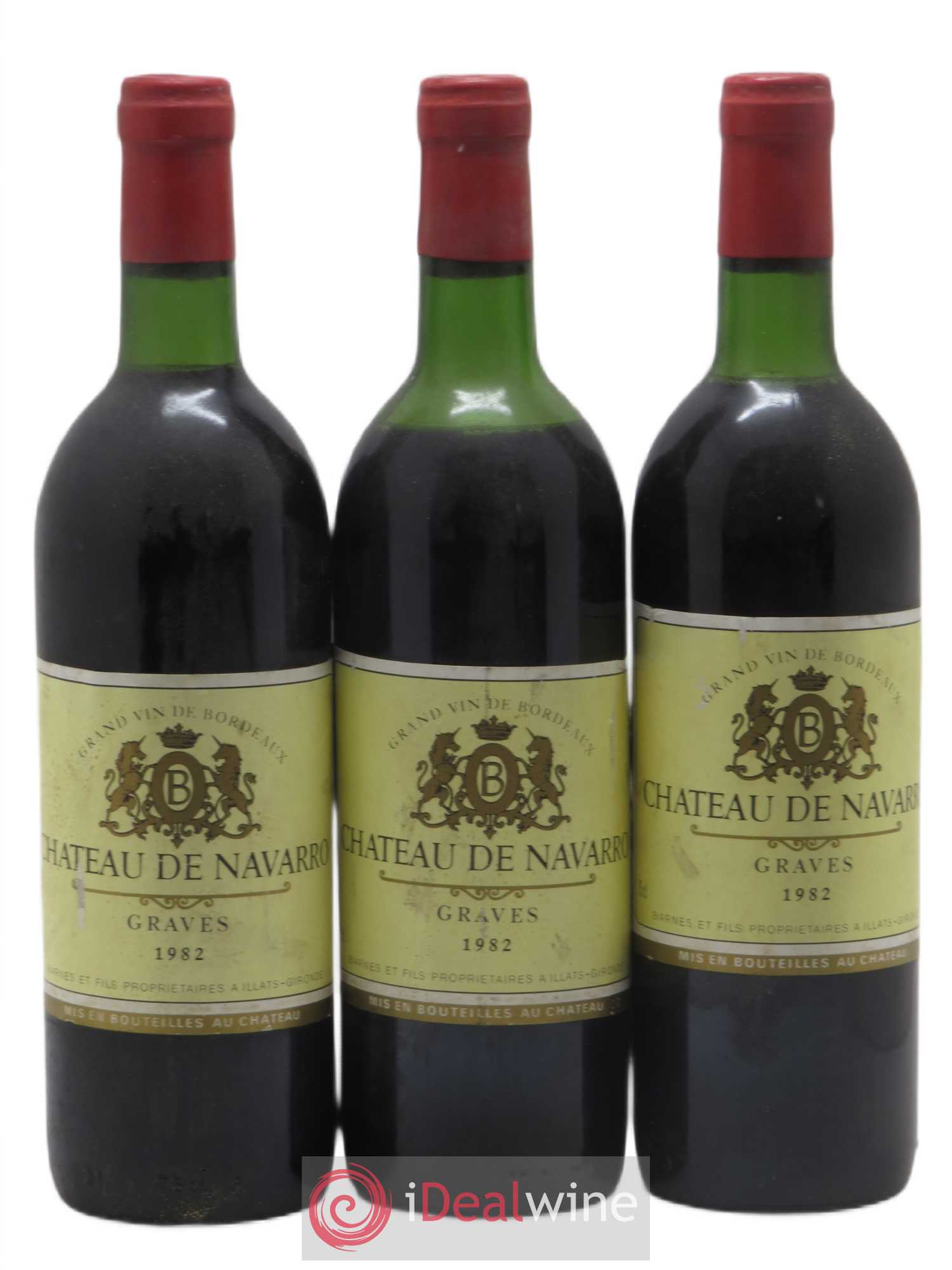 Graves Château de Navarro (sans prix de réserve) 1982 - Posten von 3 Flaschen - 0