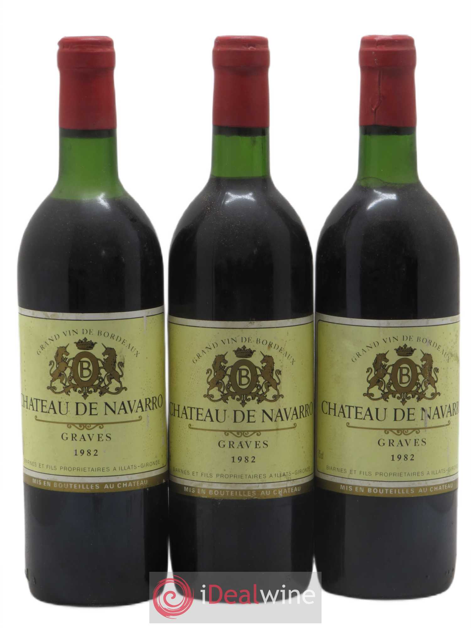 Graves Château de Navarro (sans prix de réserve) 1982 - Posten von 3 Flaschen - 0
