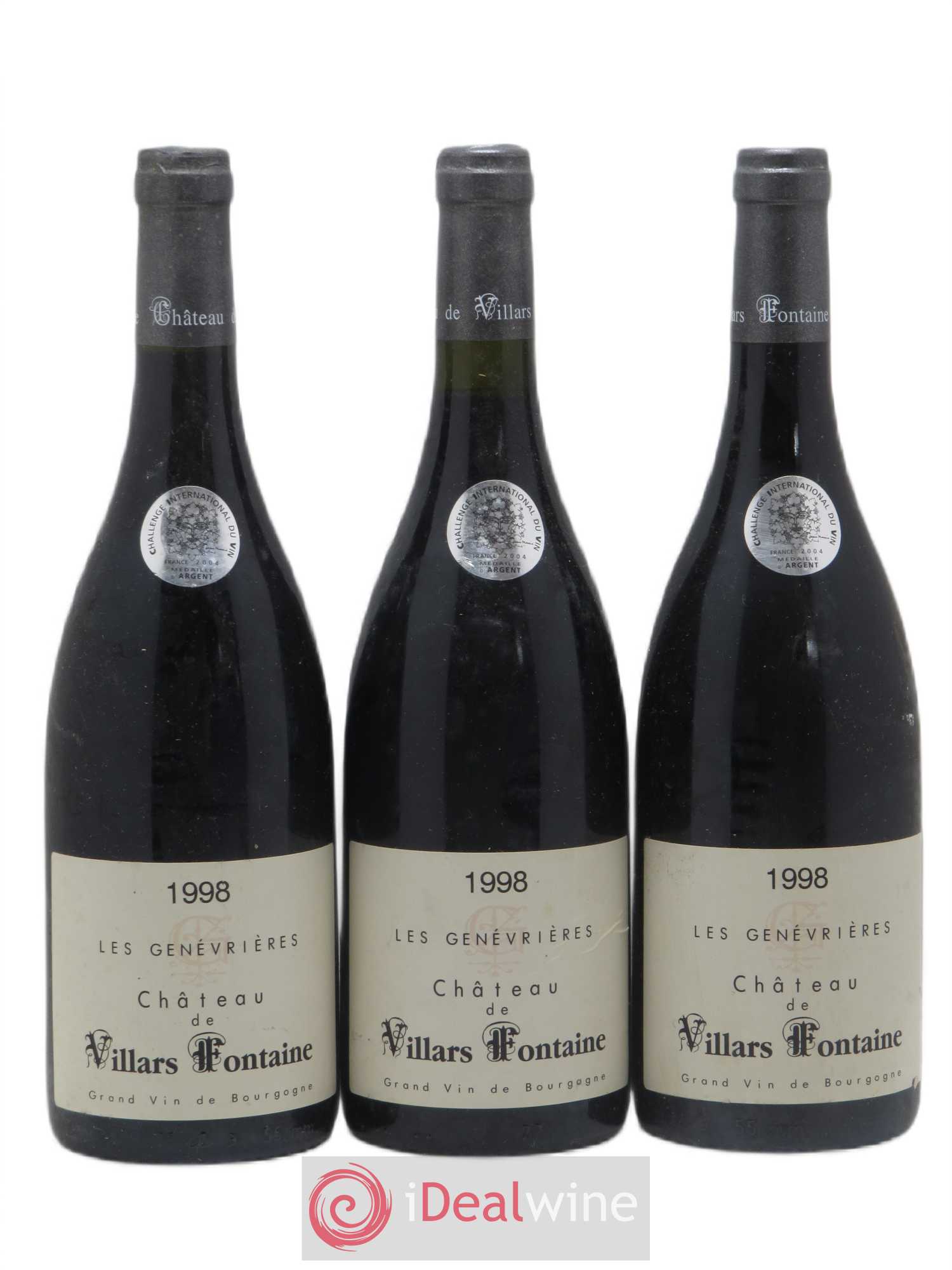 Hautes-Côtes de Nuits Villars Fontaine Les Genévrières (sans prix de réserve) 1998 - Posten von 3 Flaschen - 0