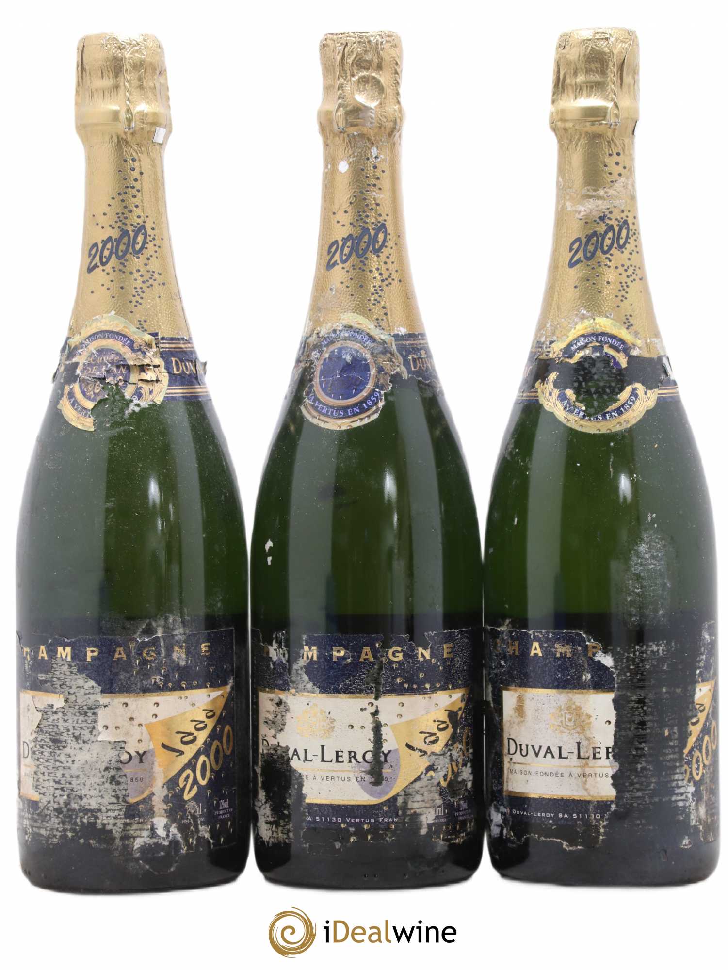 Champagne Cuvée de l'an 2000 Duval Leroy - Posten von 3 Flaschen - 0