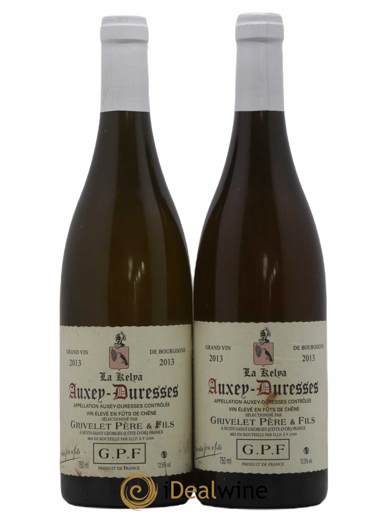 Auxey-Duresses La Kelya Grivelet Pere & Fils Blanc 2013 - Lot de 2 bouteilles - 0