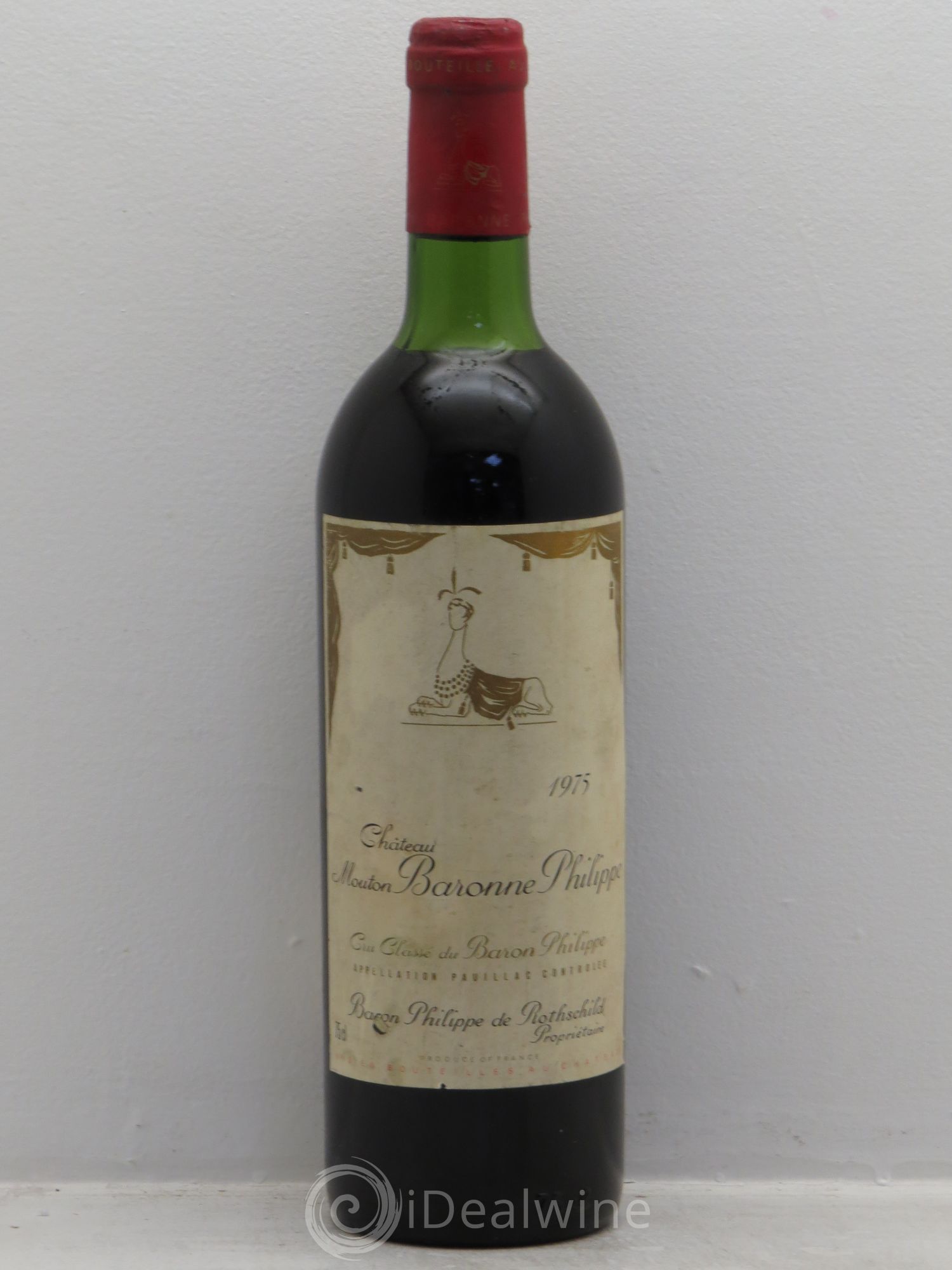 Château d' Armailhac - Mouton Baron(ne) Philippe 5ème Grand Cru Classé 1975 - Lot de 1 bouteille - 0