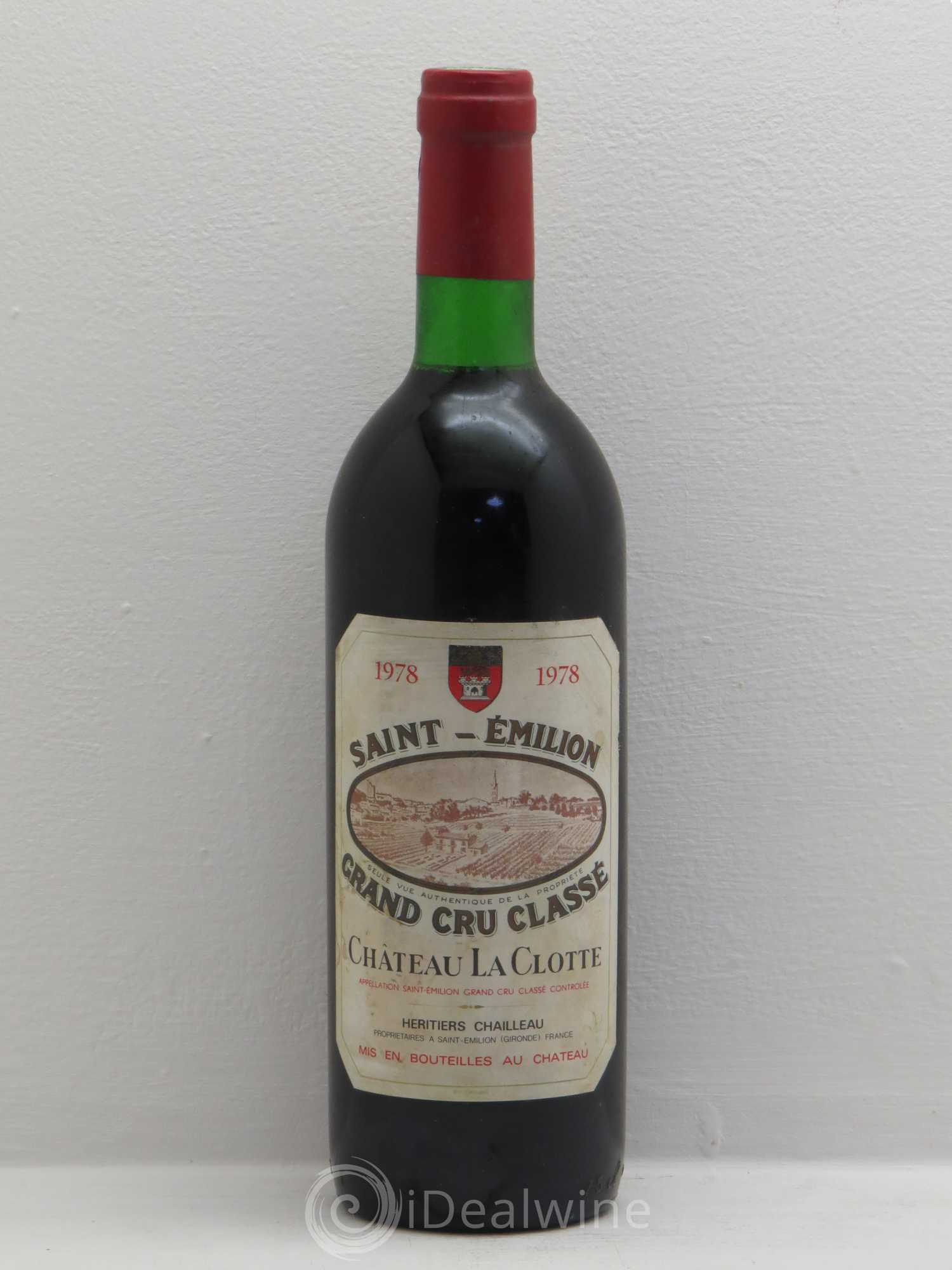 Château la Clotte 1978 - Lot de 1 bouteille - 0