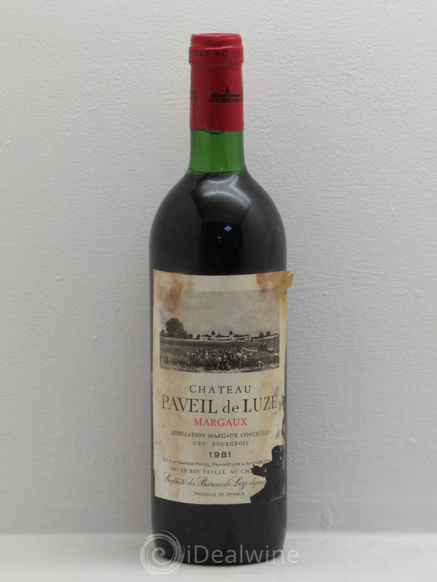 Château Paveil de Luze Cru Bourgeois 1981 - Lot de 1 bouteille - 0