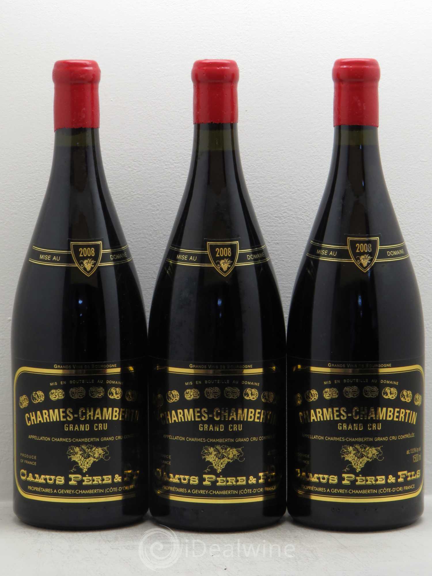 Charmes-Chambertin Grand Cru Camus Père et Fils (Domaine) 2008 - Lot de 3 magnums - 0