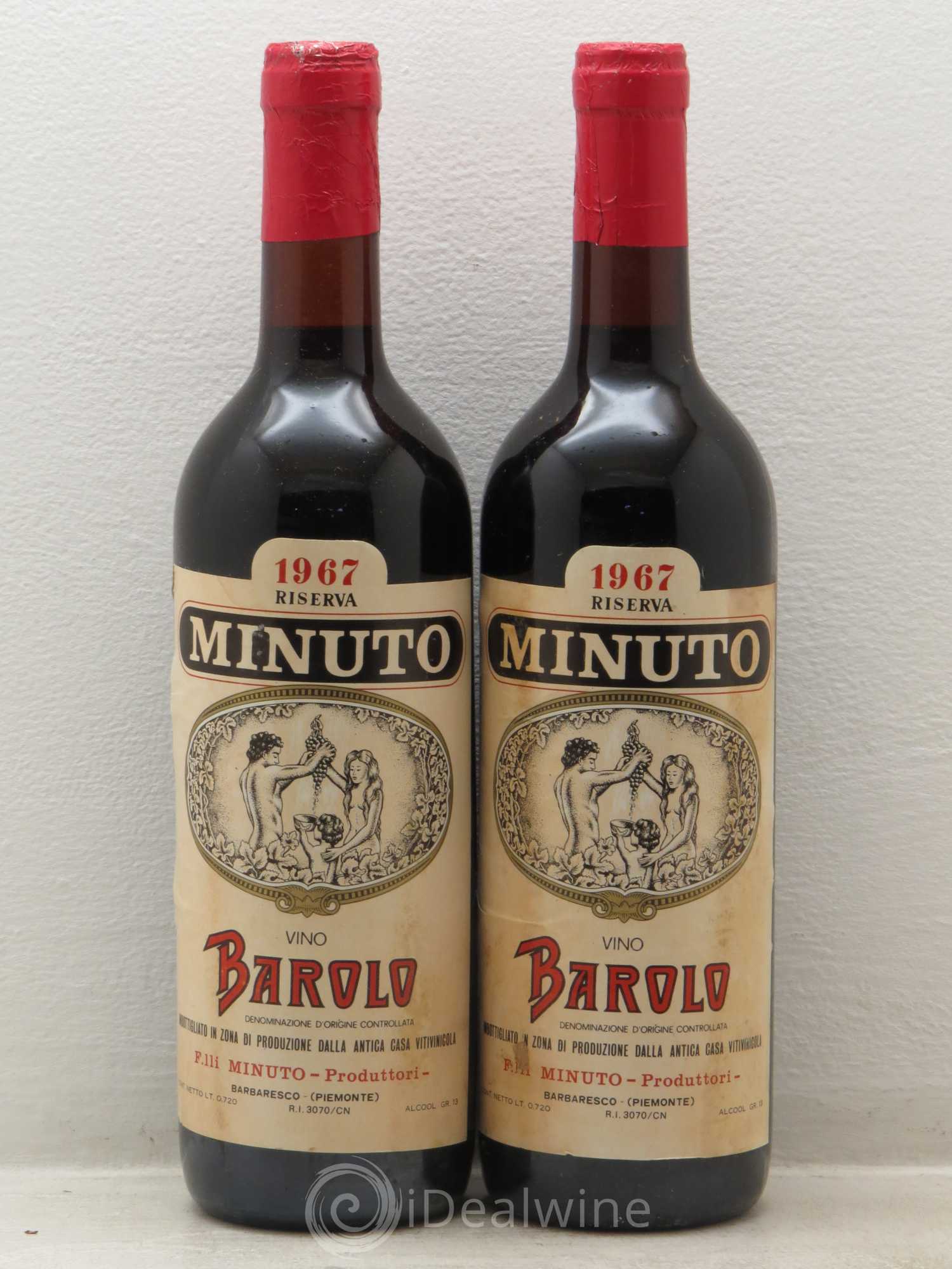 Barolo Riserva Paul Minuto 1967 - Lot de 2 bouteilles - 0