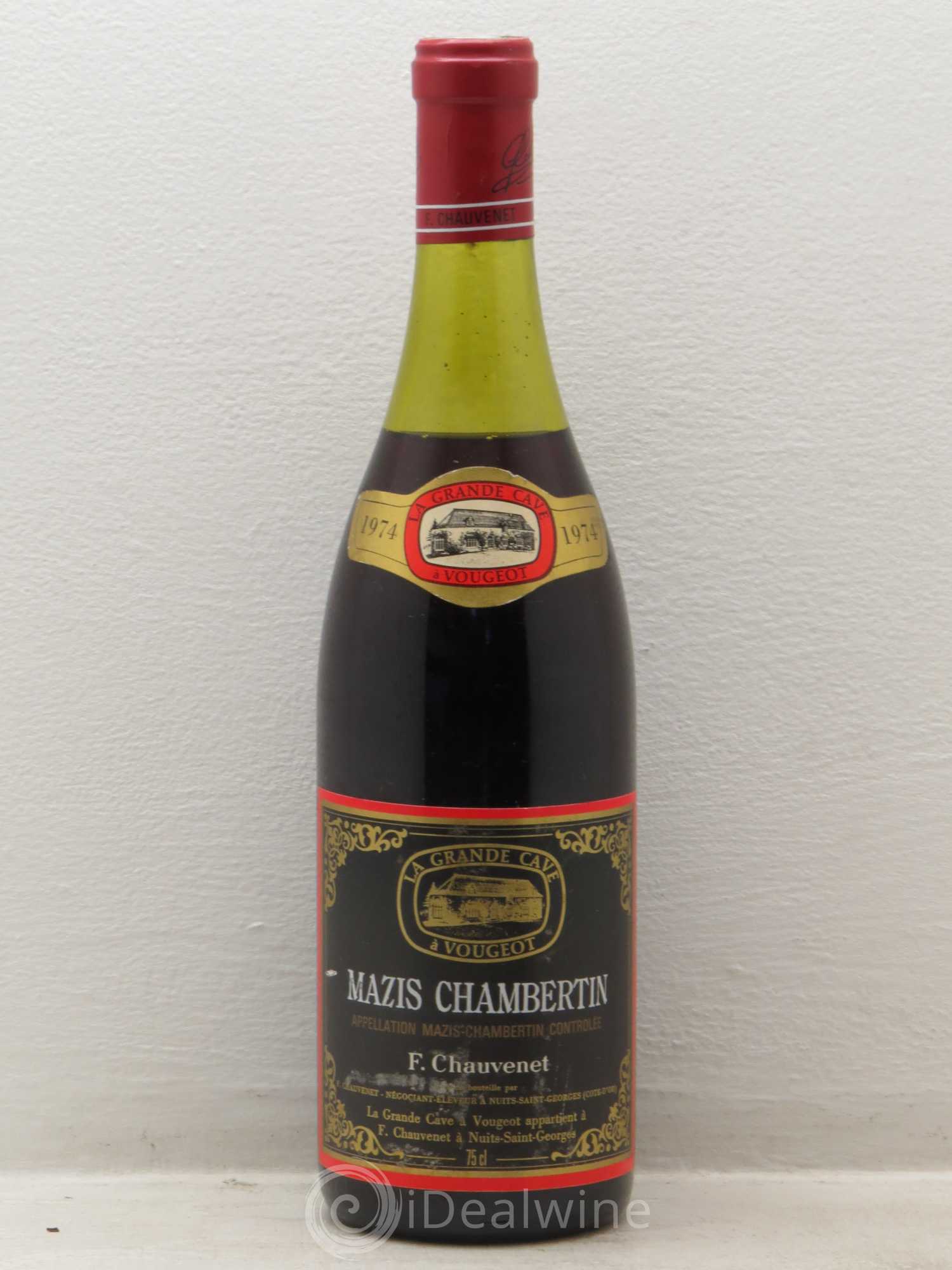 Mazis-Chambertin Grand Cru Domaine Chauvenet 1974 - Lot de 1 bouteille - 0