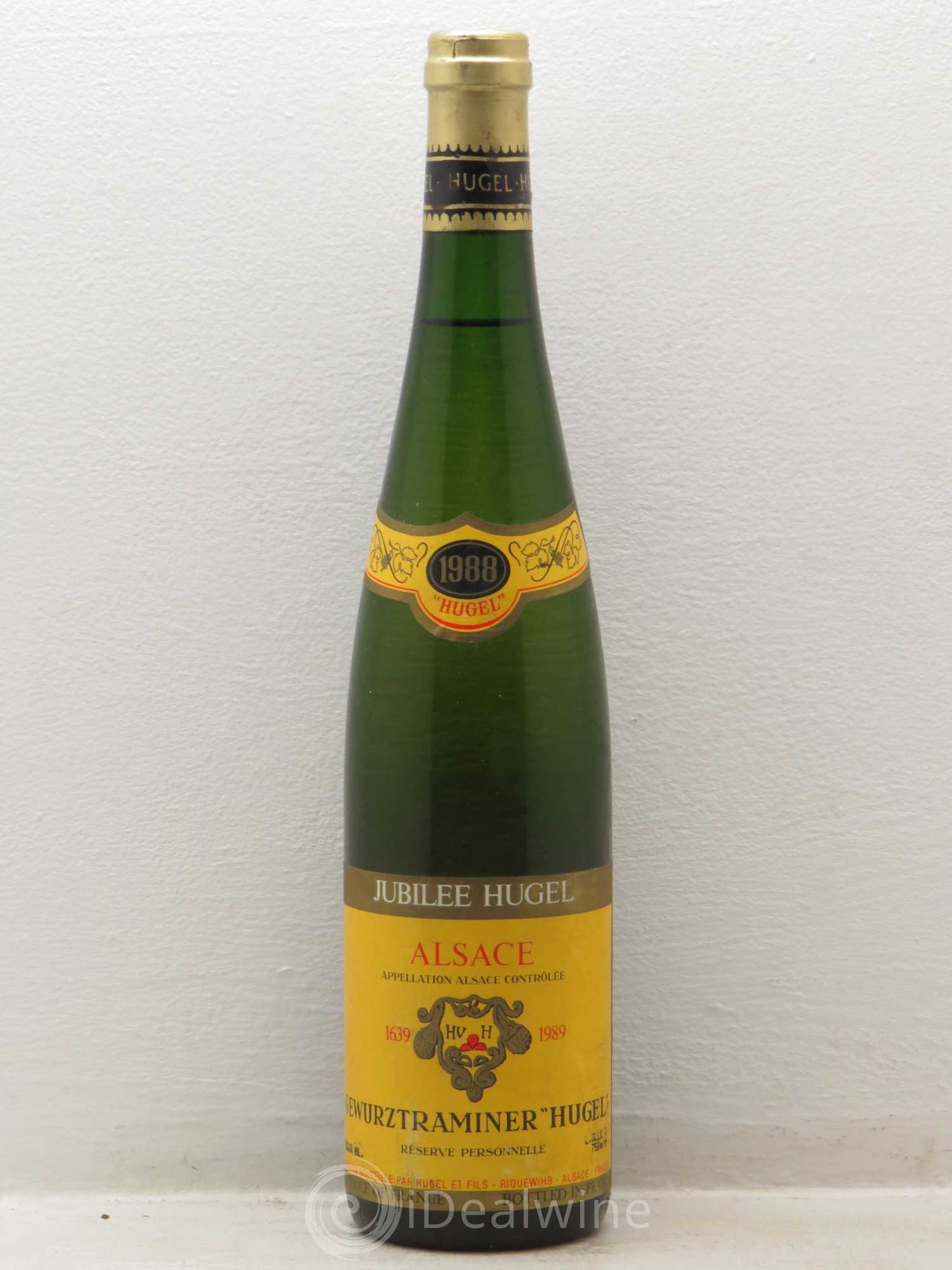 Gewurztraminer Réserve Personnelle Jubilee Hugel (Domaine) 1988 - Lot de 1 bouteille - 0