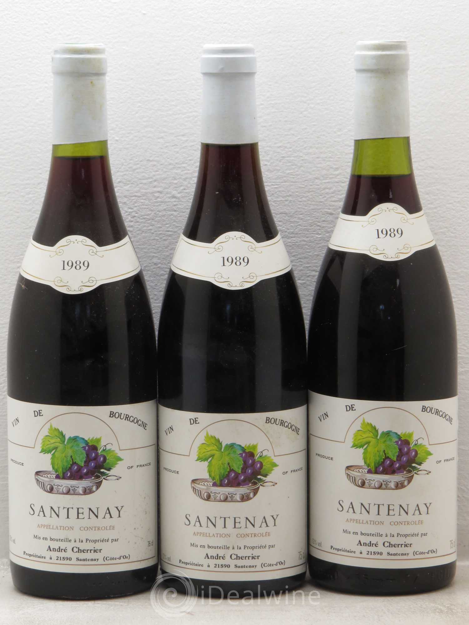 Santenay Domaine Cherrier (sans prix de réserve) 1989 - Posten von 3 Flaschen - 0