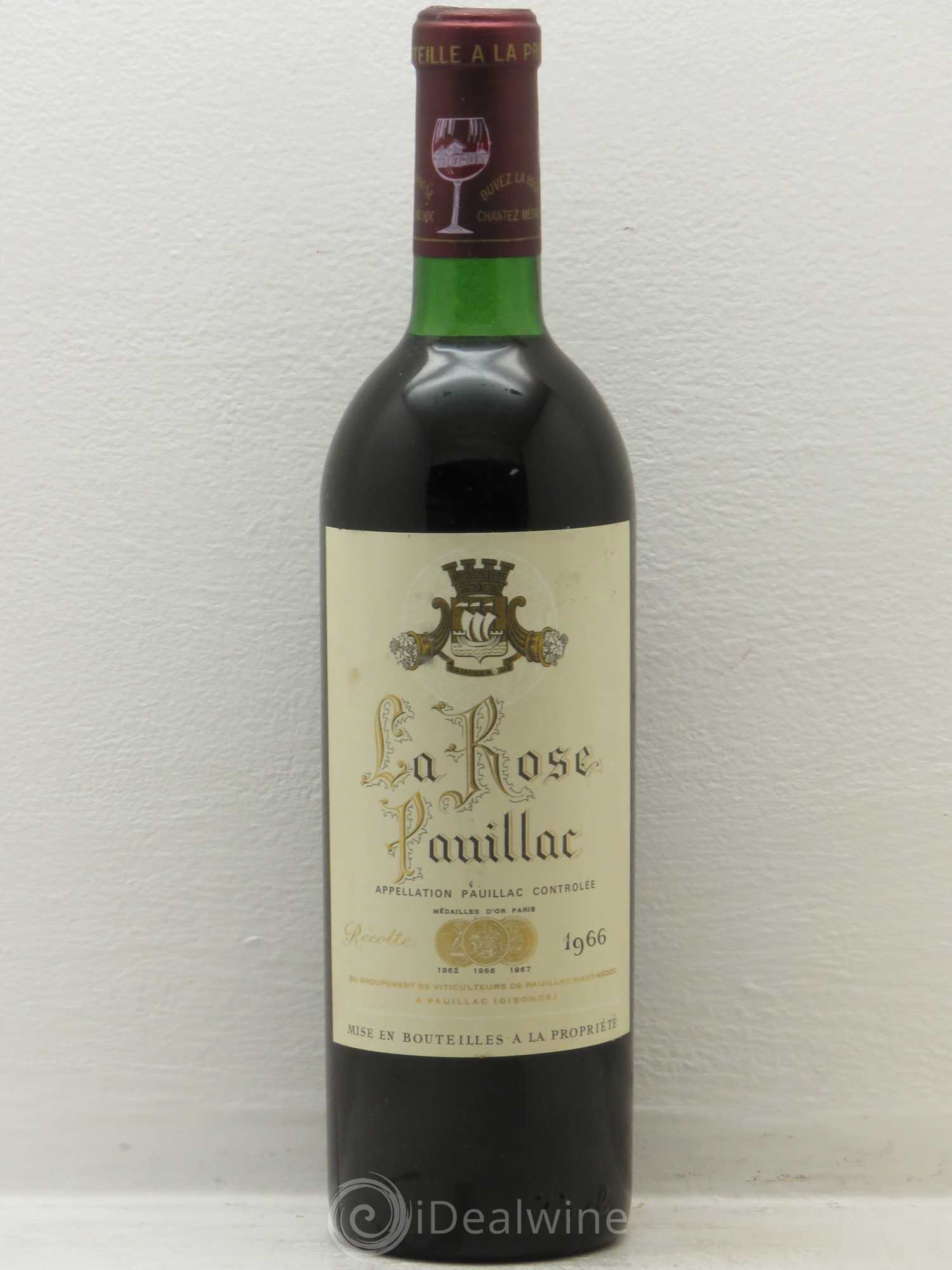 La Rose Pauillac 1966 - Lot de 1 bouteille - 0