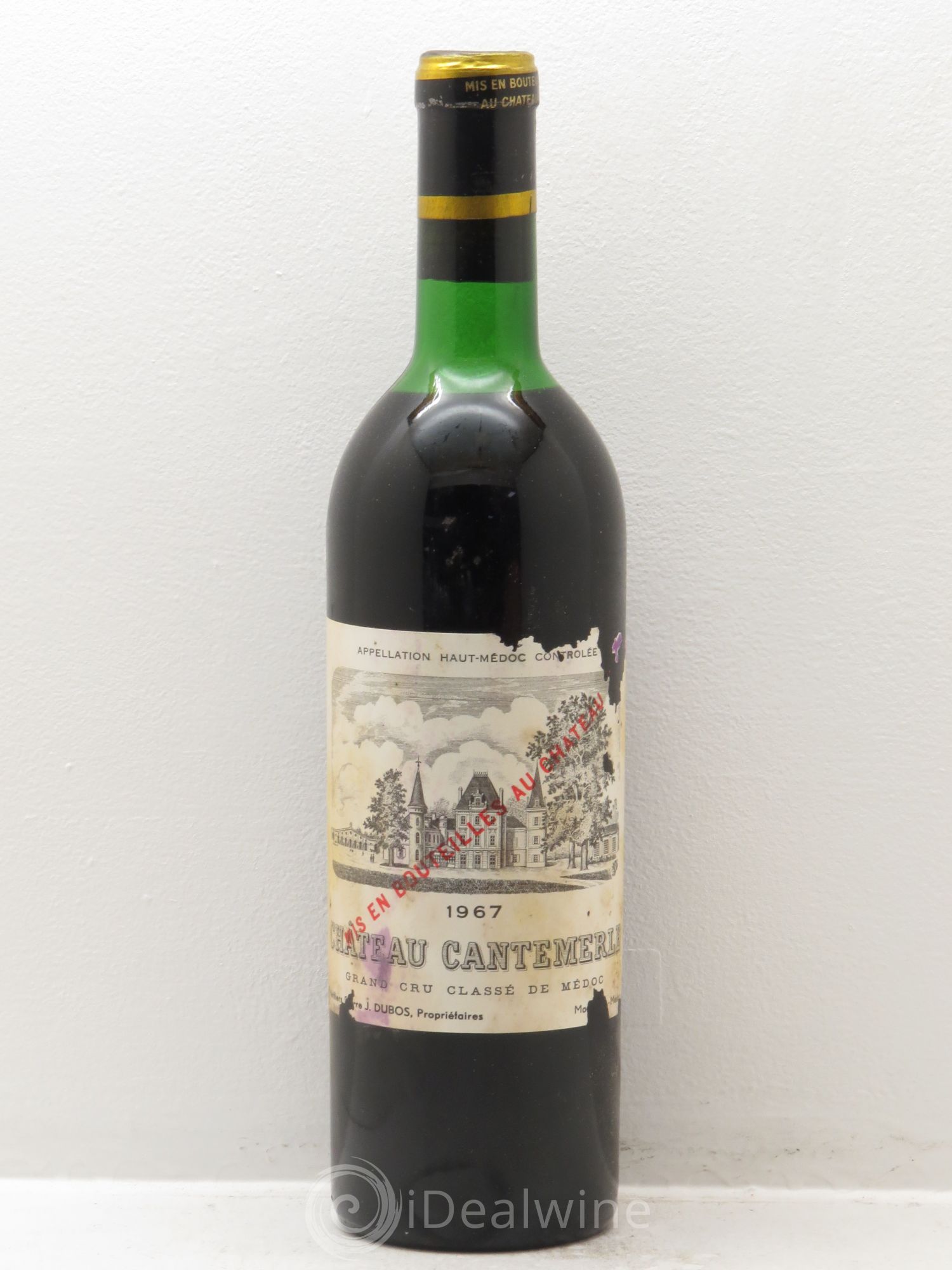 Château Cantemerle 5ème Grand Cru Classé 1967 - Lot de 1 bouteille - 0