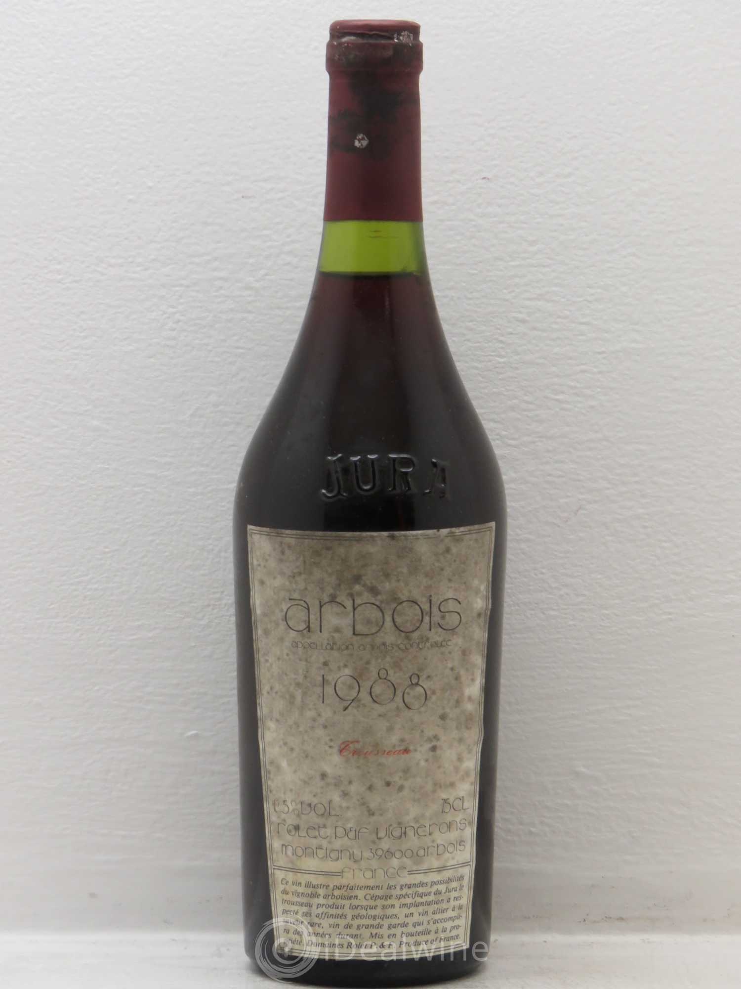 Arbois Trousseau - Rolet Père et Fils 1988 - Posten von 1 Flasche - 0