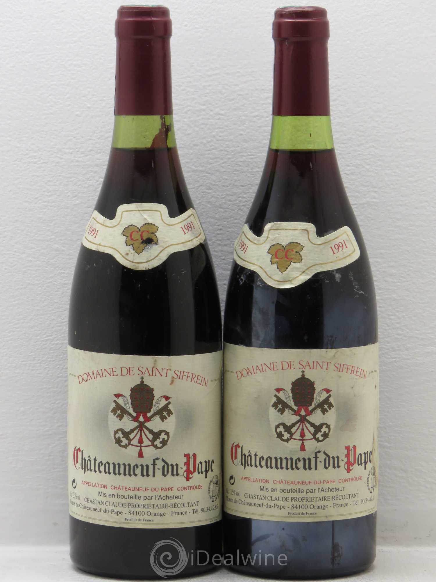 Châteauneuf-du-Pape 1991 - Lot de 2 bouteilles - 0