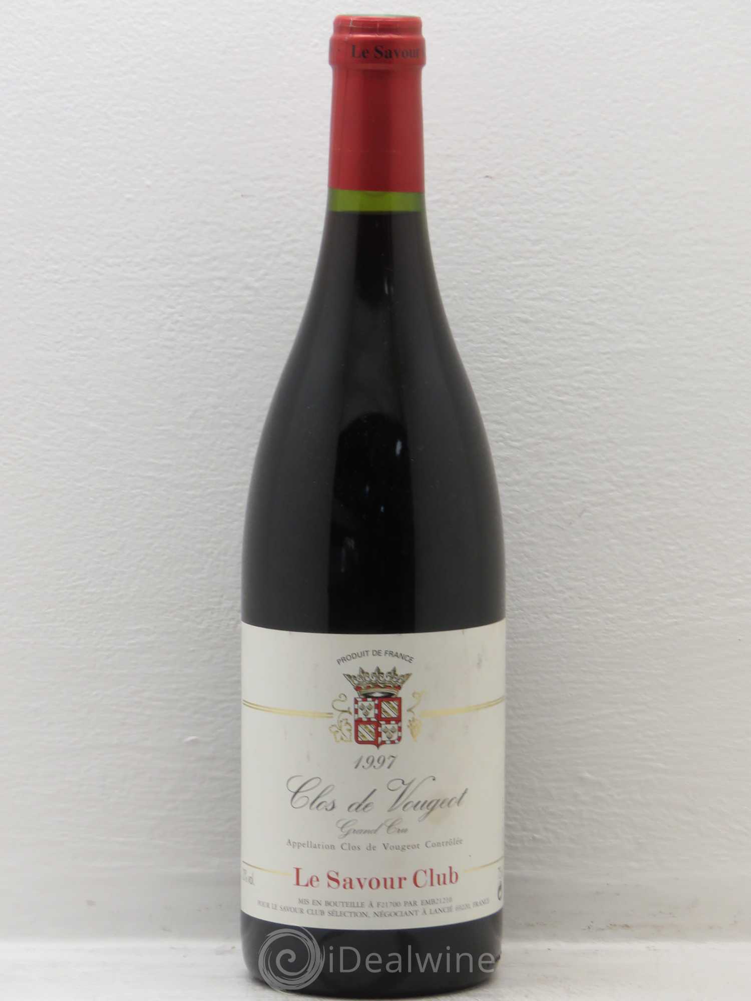 Clos de Vougeot Grand Cru Savour Club 1997 - Lot de 1 bouteille - 0