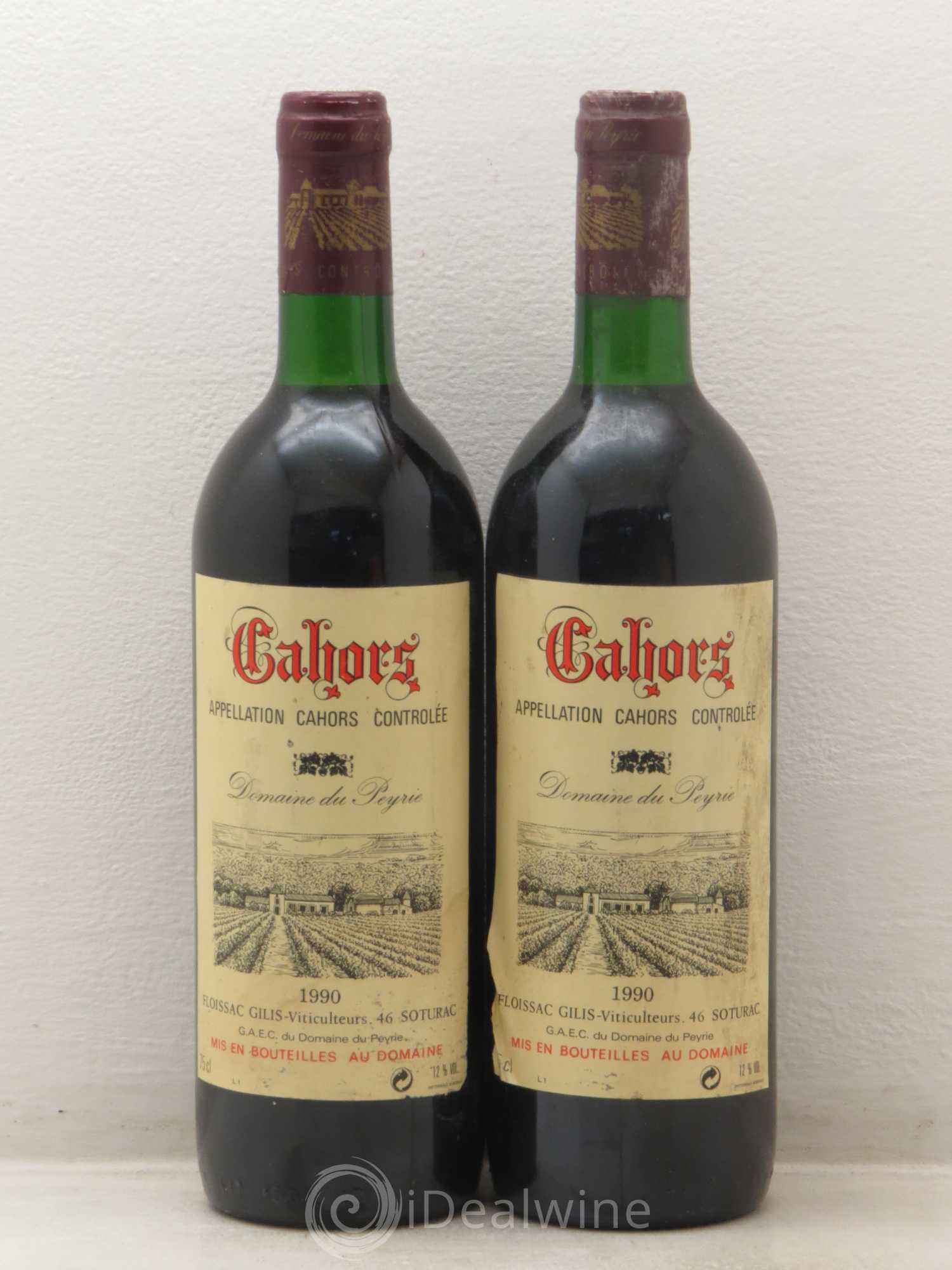 Cahors Floissac Gilis 1990 - Posten von 2 Flaschen - 0