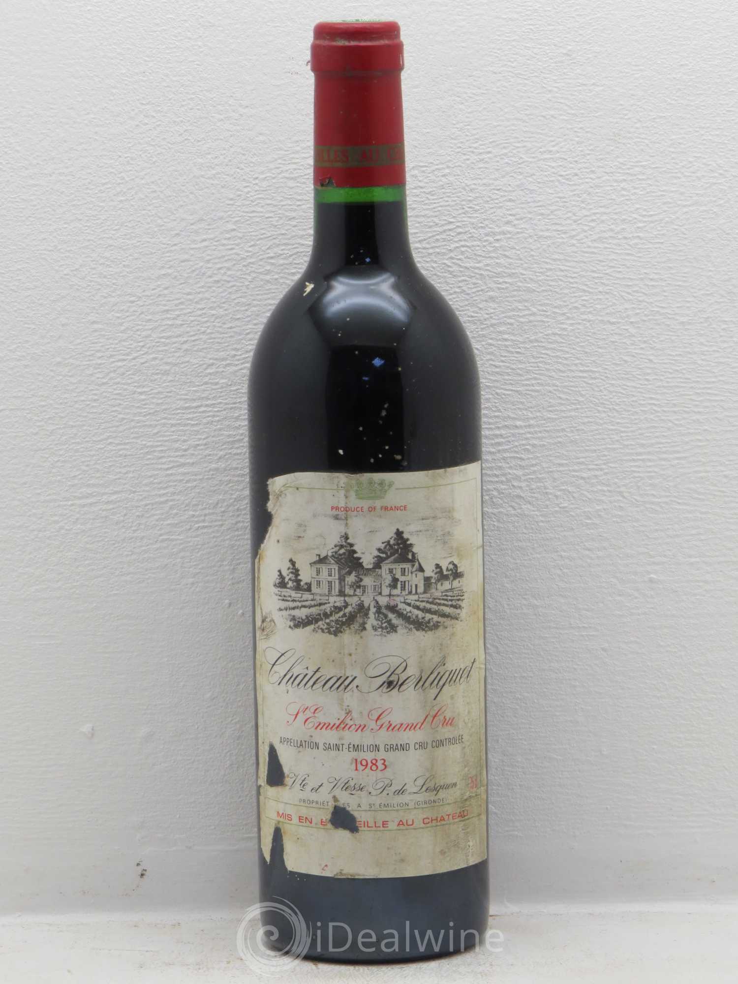 Château Berliquet Grand Cru Classé 1983 - Lot de 1 bouteille - 0