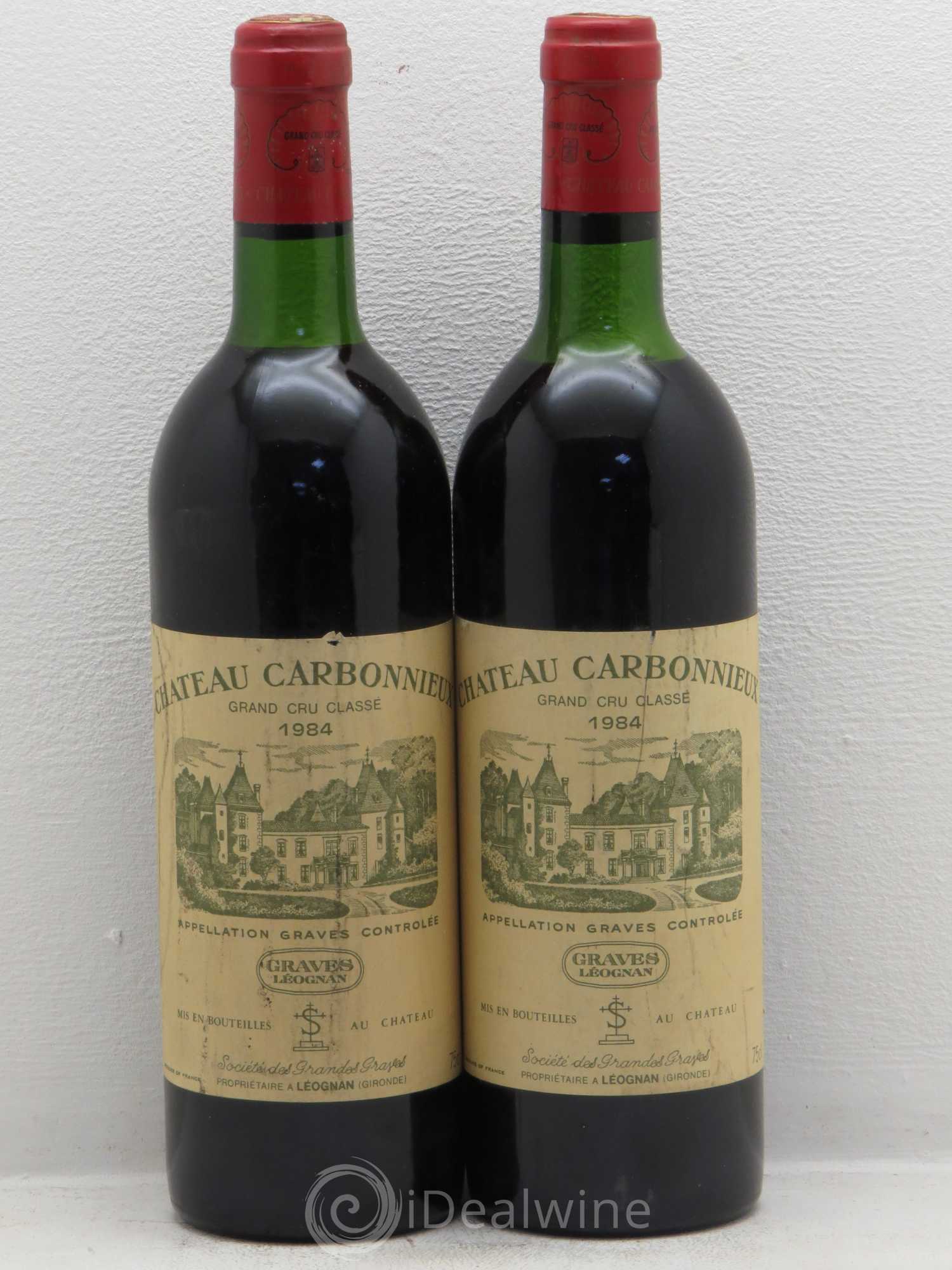 Château Carbonnieux Cru Classé de Graves 1984 - Lot de 2 bouteilles - 0