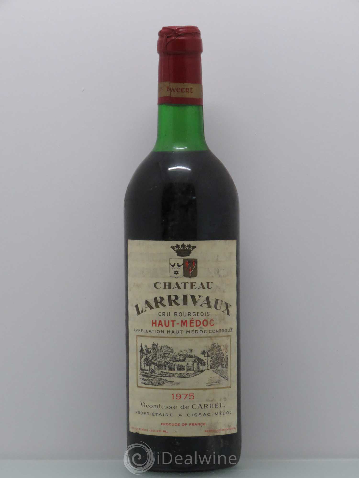 Château Larrivaux Cru Bourgeois 1975 - Lot de 1 bouteille - 0