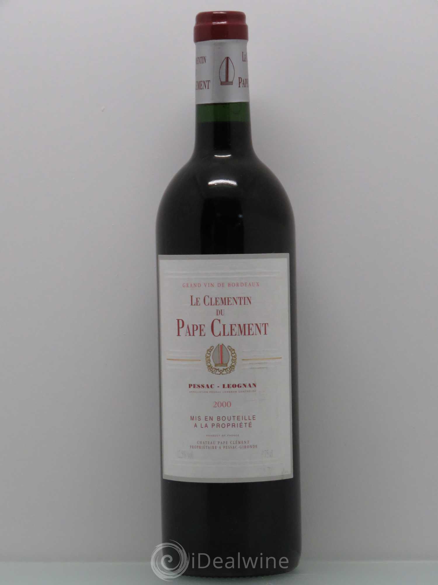 Le Clémentin de Pape Clément Second Vin 2000 - Lot de 1 bouteille - 0