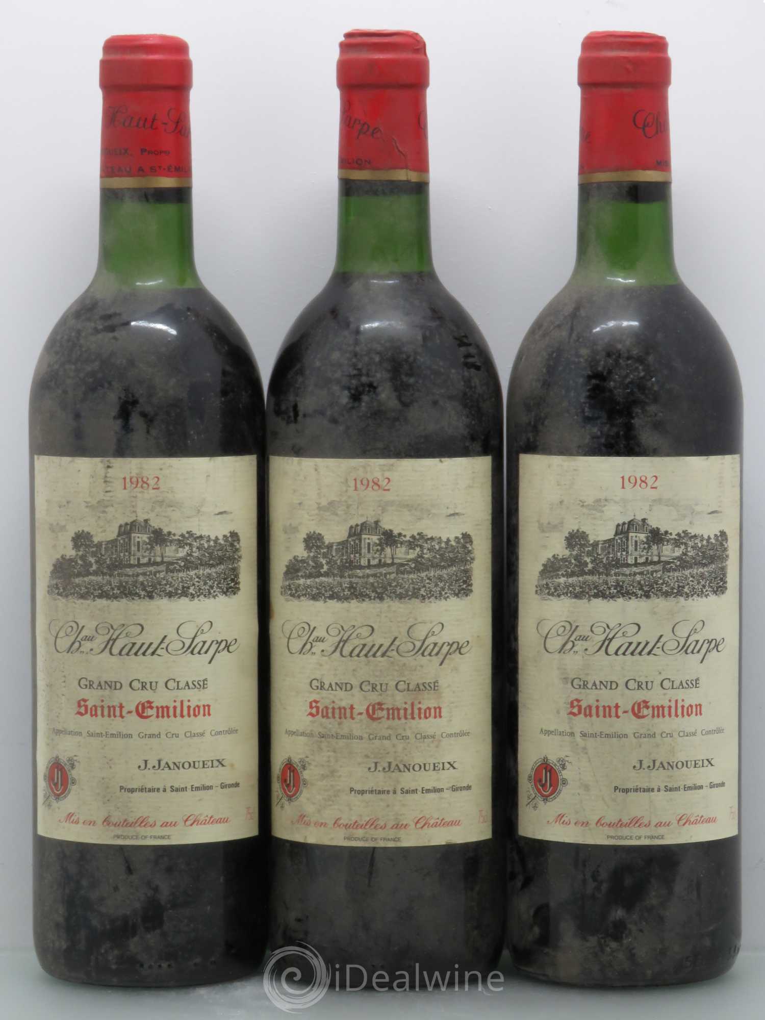 Château Haut Sarpe Grand Cru Classé 1982 - Lot de 3 bouteilles - 0