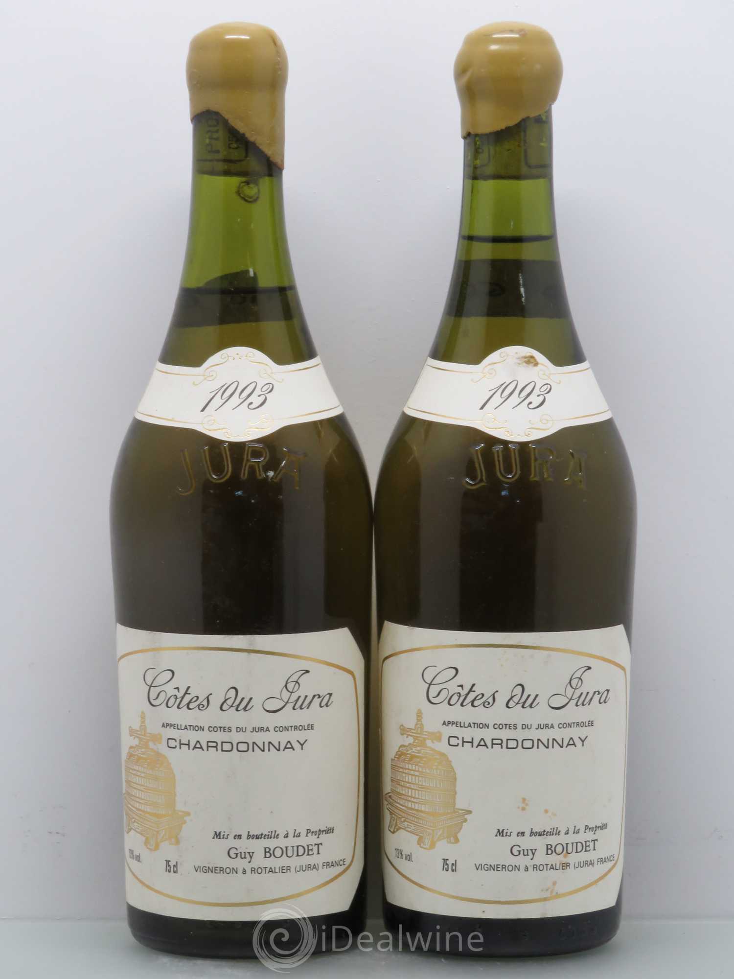 Côtes du Jura Chardonnay - G. Boudet 1993 - Posten von 2 Flaschen - 0