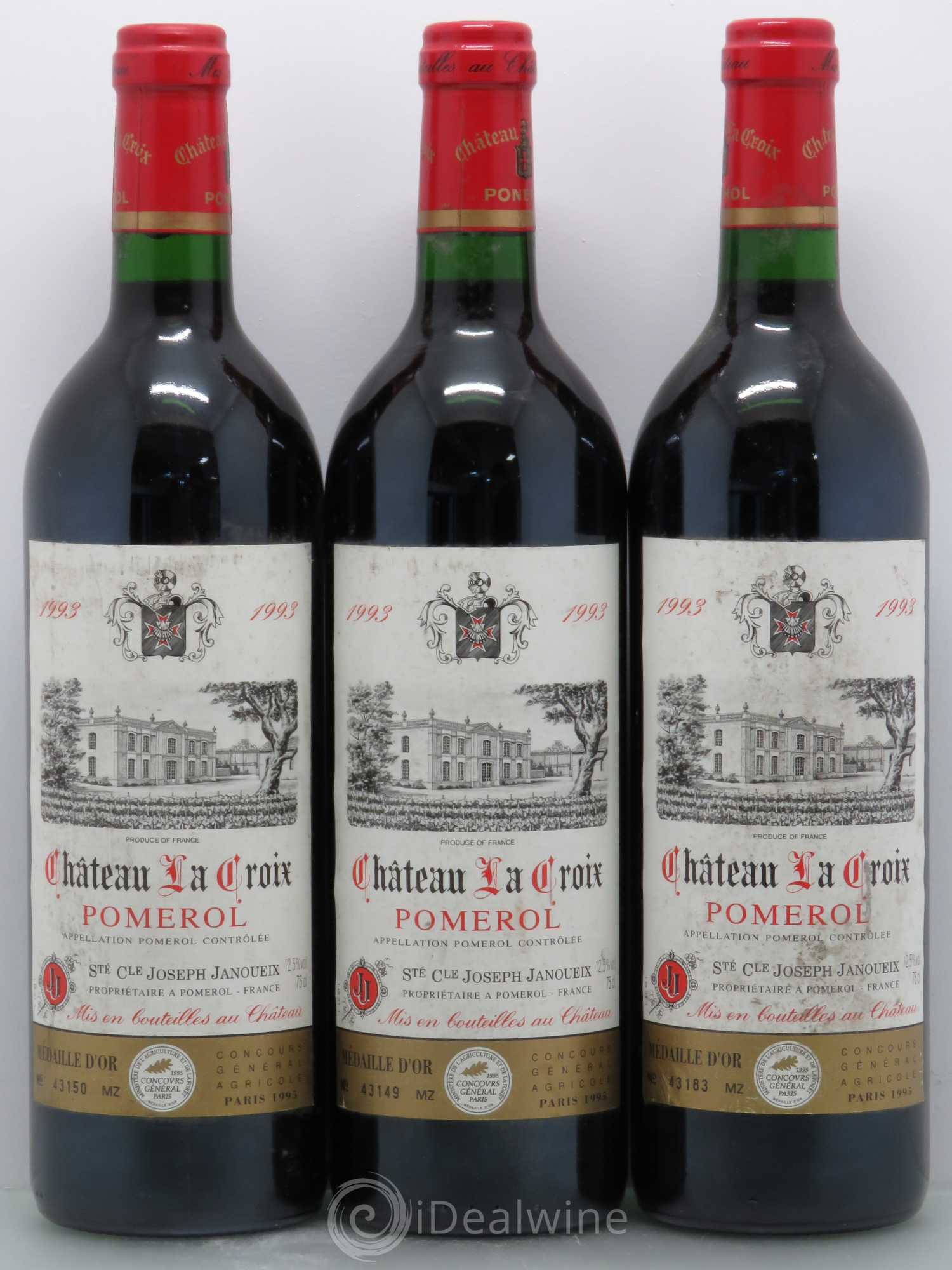 Pomerol Château La Croix 1993 - Posten von 3 Flaschen - 0