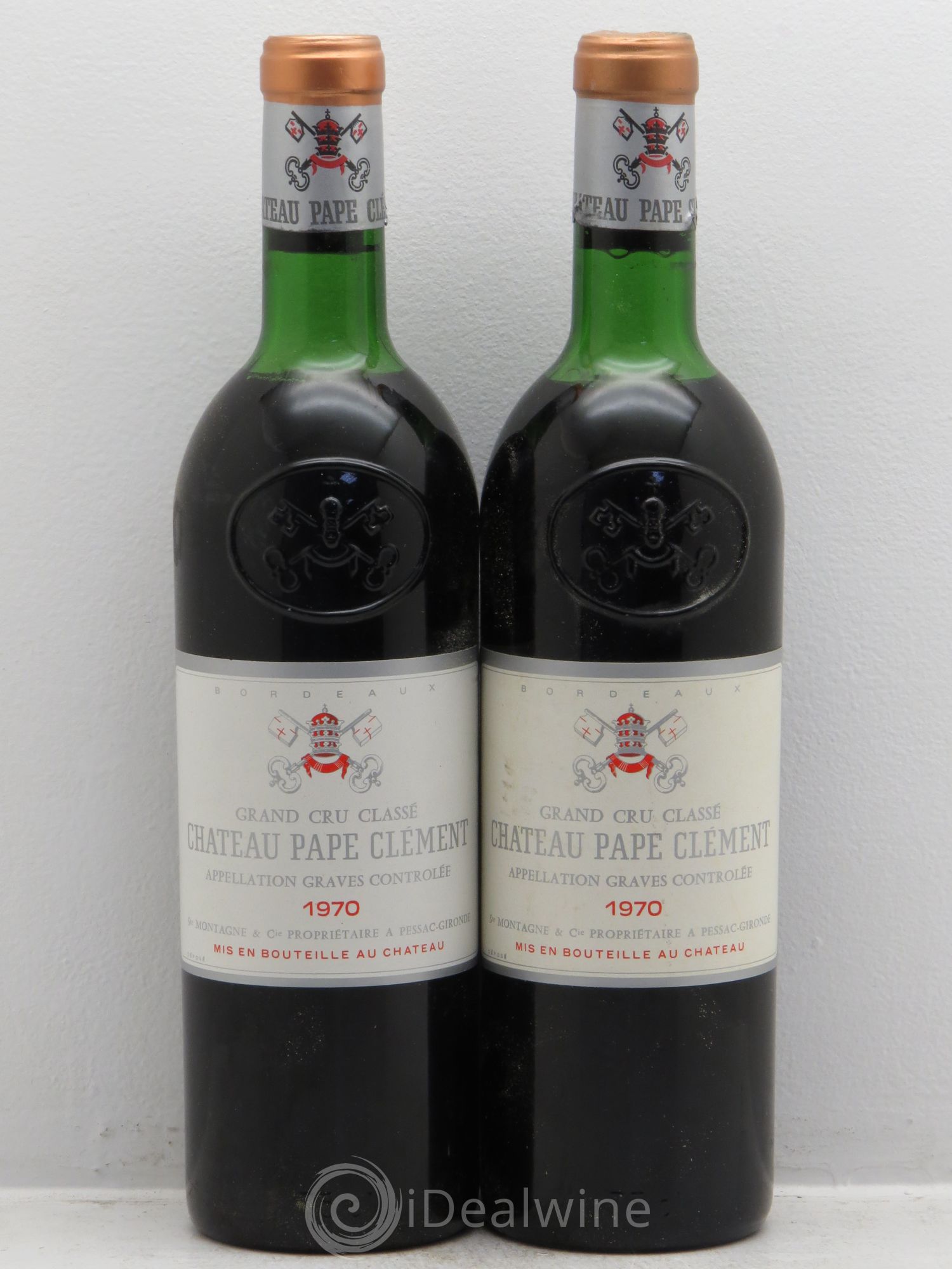 Château Pape Clément Cru Classé de Graves 1970 - Lot de 2 bouteilles - 0