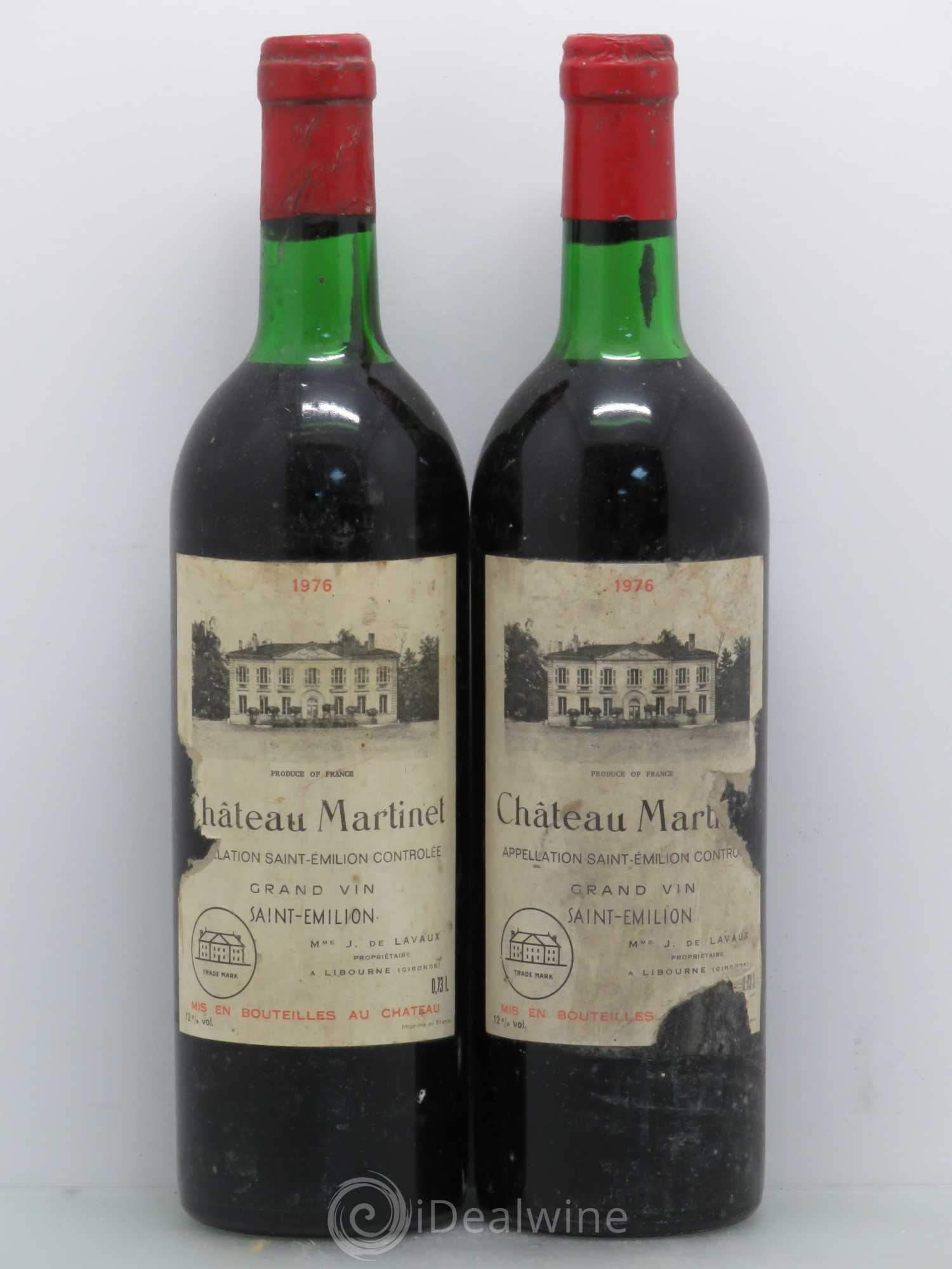 Château Martinet 1976 - Lot de 2 bouteilles - 0