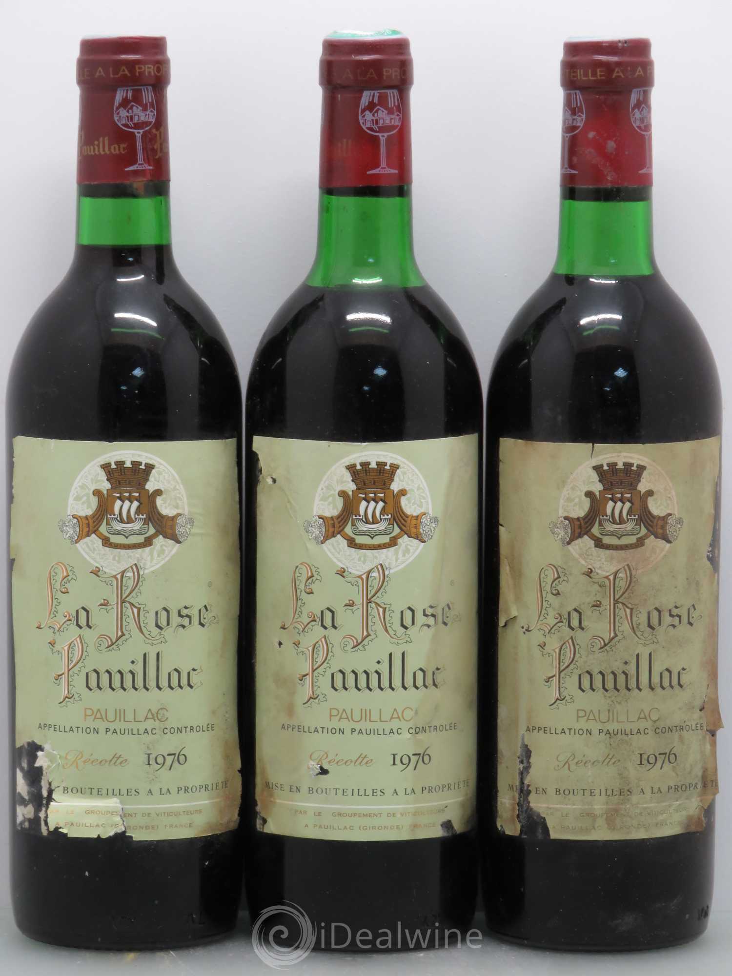 La Rose Pauillac 1976 - Lot de 3 bouteilles - 0