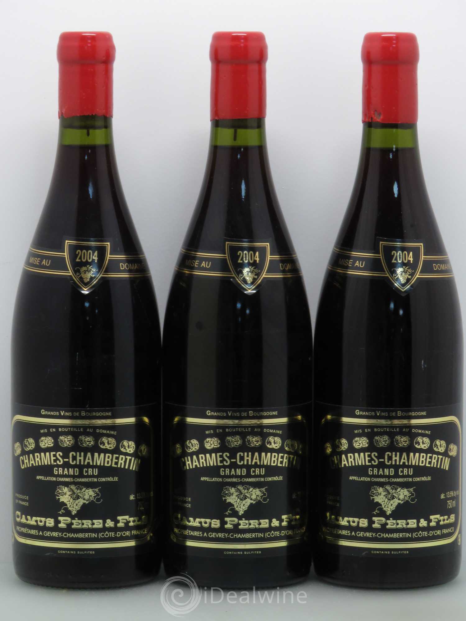 Charmes-Chambertin Grand Cru Camus Pere Et Fils 2004 - Posten von 3 Flaschen - 0