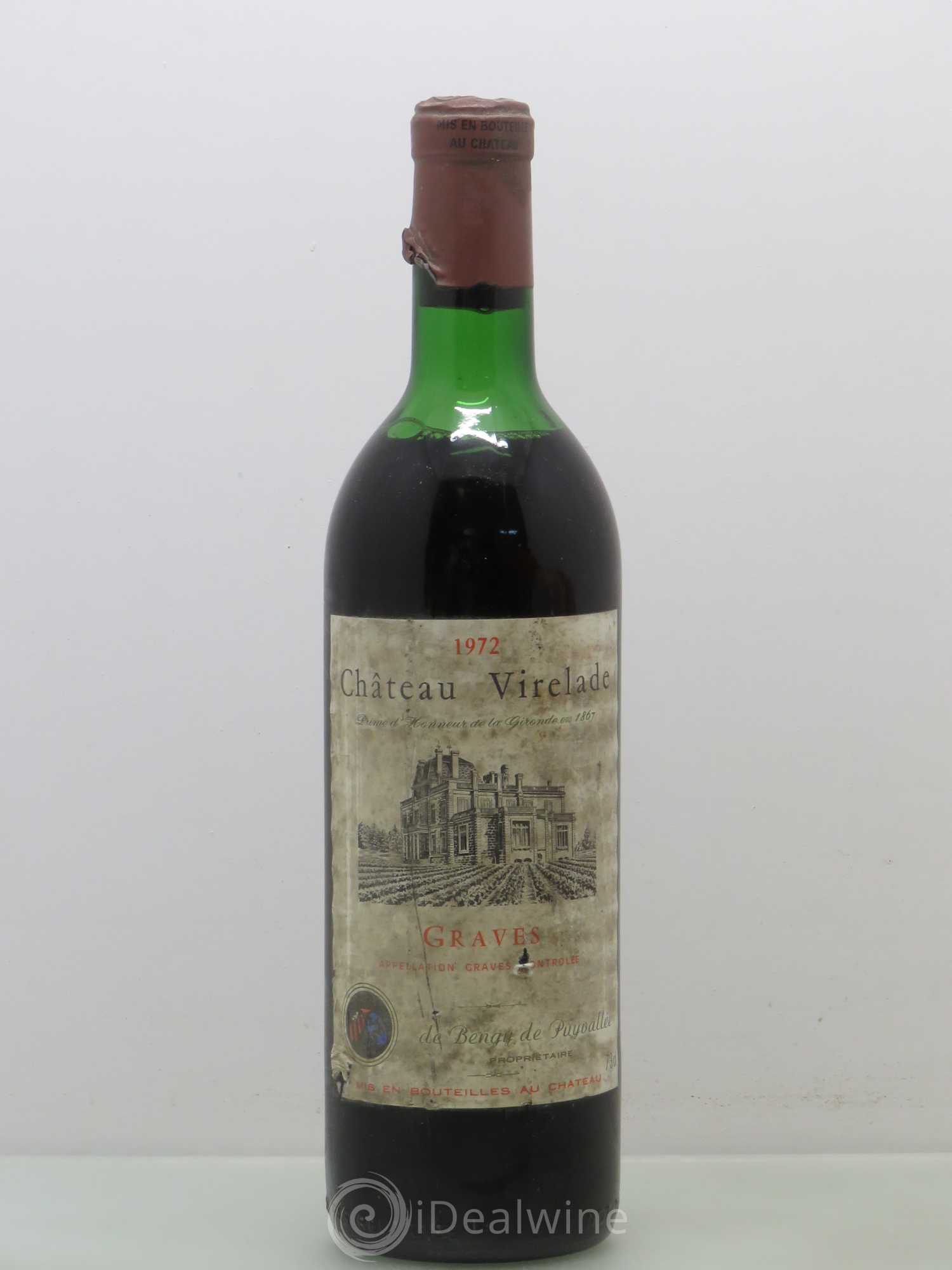 Bordeaux Château Virelade 1972 - Lot de 1 bouteille - 0