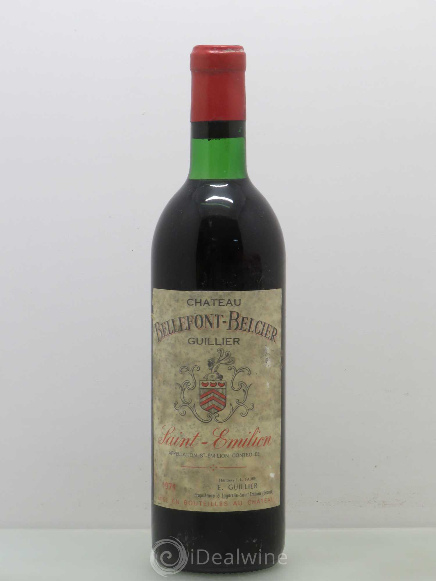 Château Bellefont-Belcier Grand Cru Classé 1974 - Lot de 1 bouteille - 0