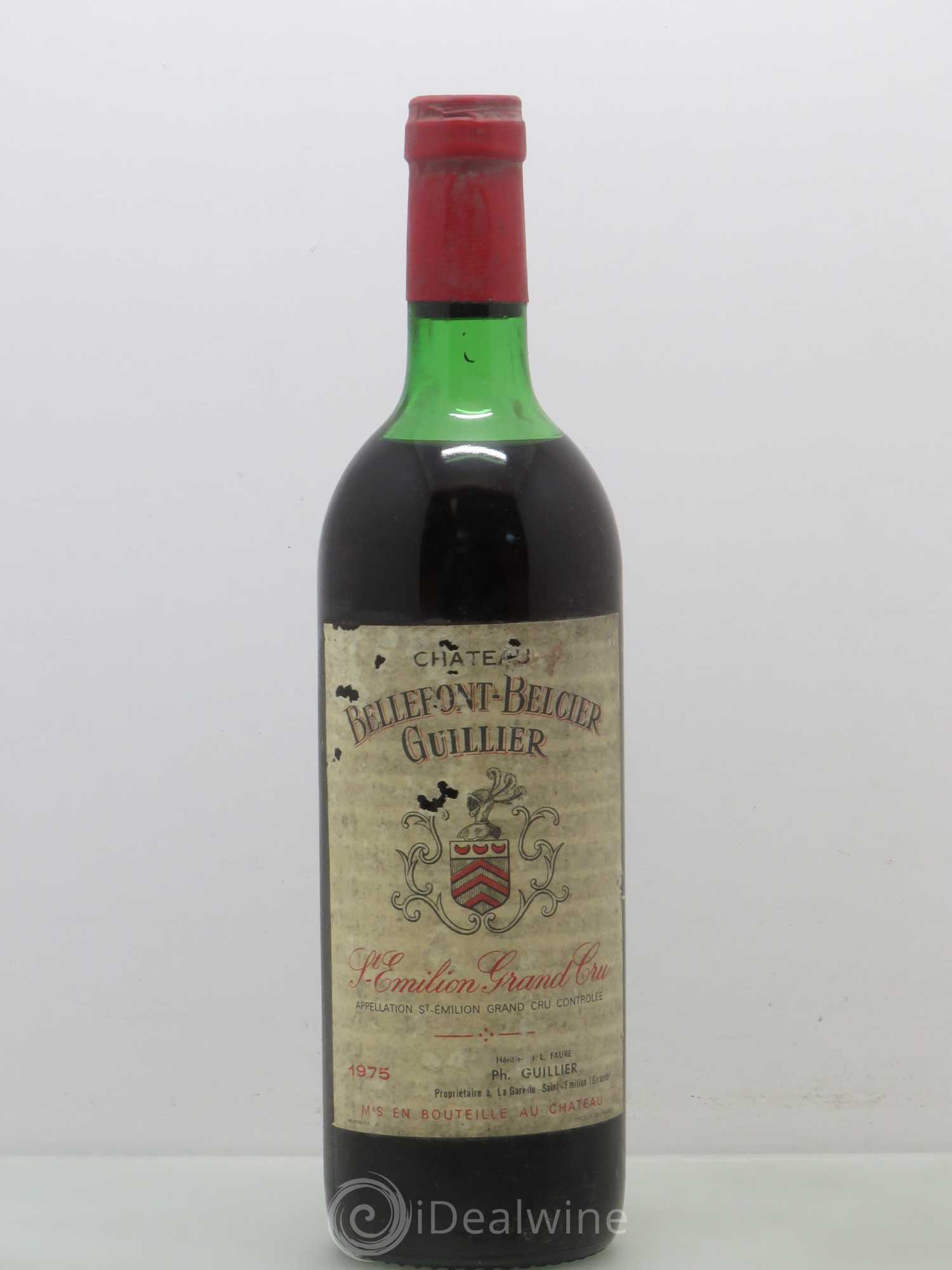 Château Bellefont-Belcier Grand Cru Classé 1975 - Lot de 1 bouteille - 0