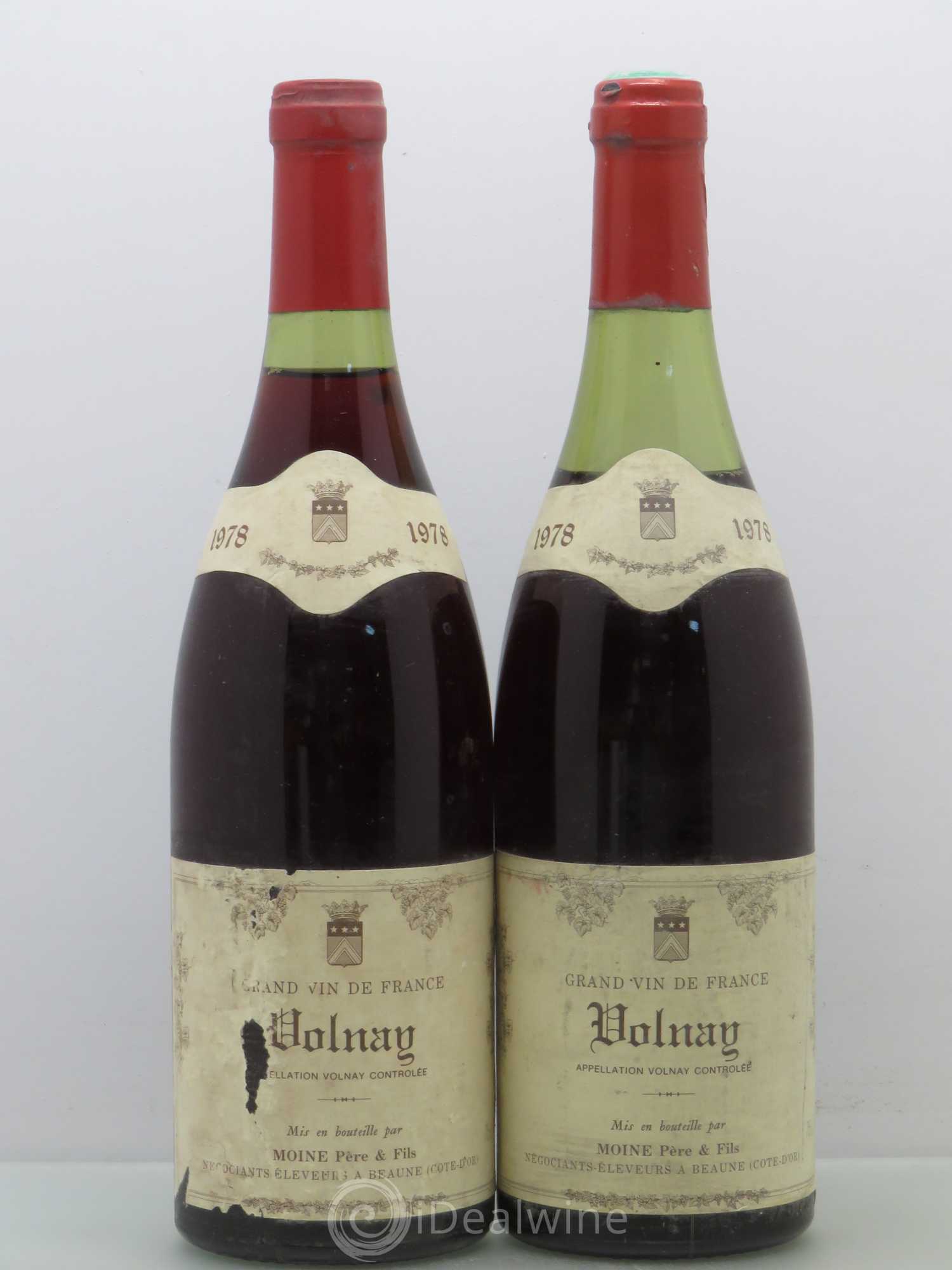 Volnay Moine père & fils 1978 - Lot de 2 bouteilles - 0
