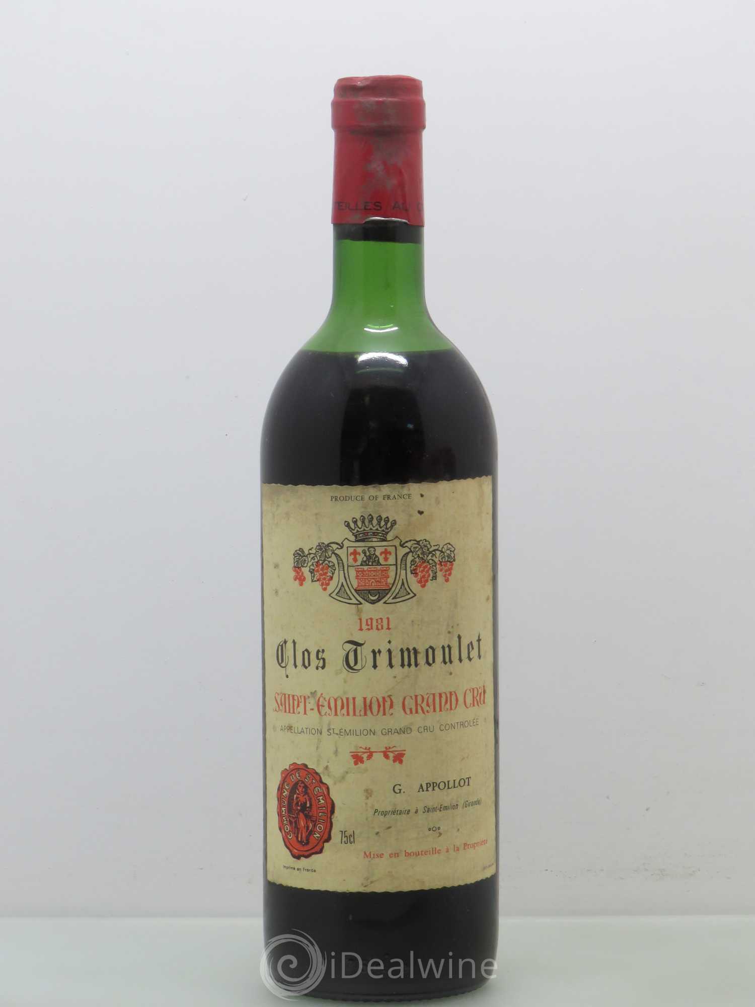 Clos Trimoulet 1981 - Lot de 1 bouteille - 0