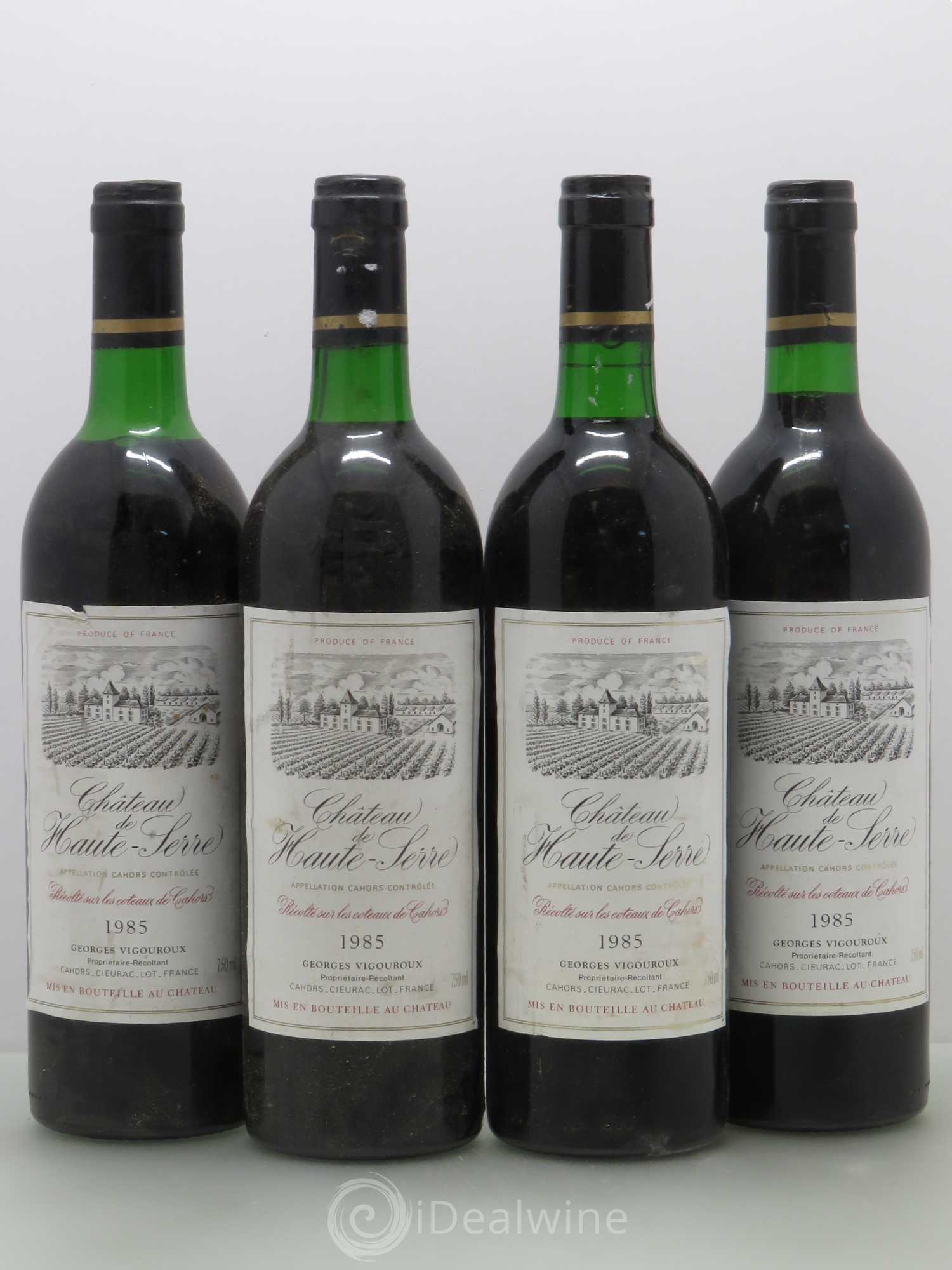 Cahors Château Haute Serre 1985 - Lot of 4 bottles - 0