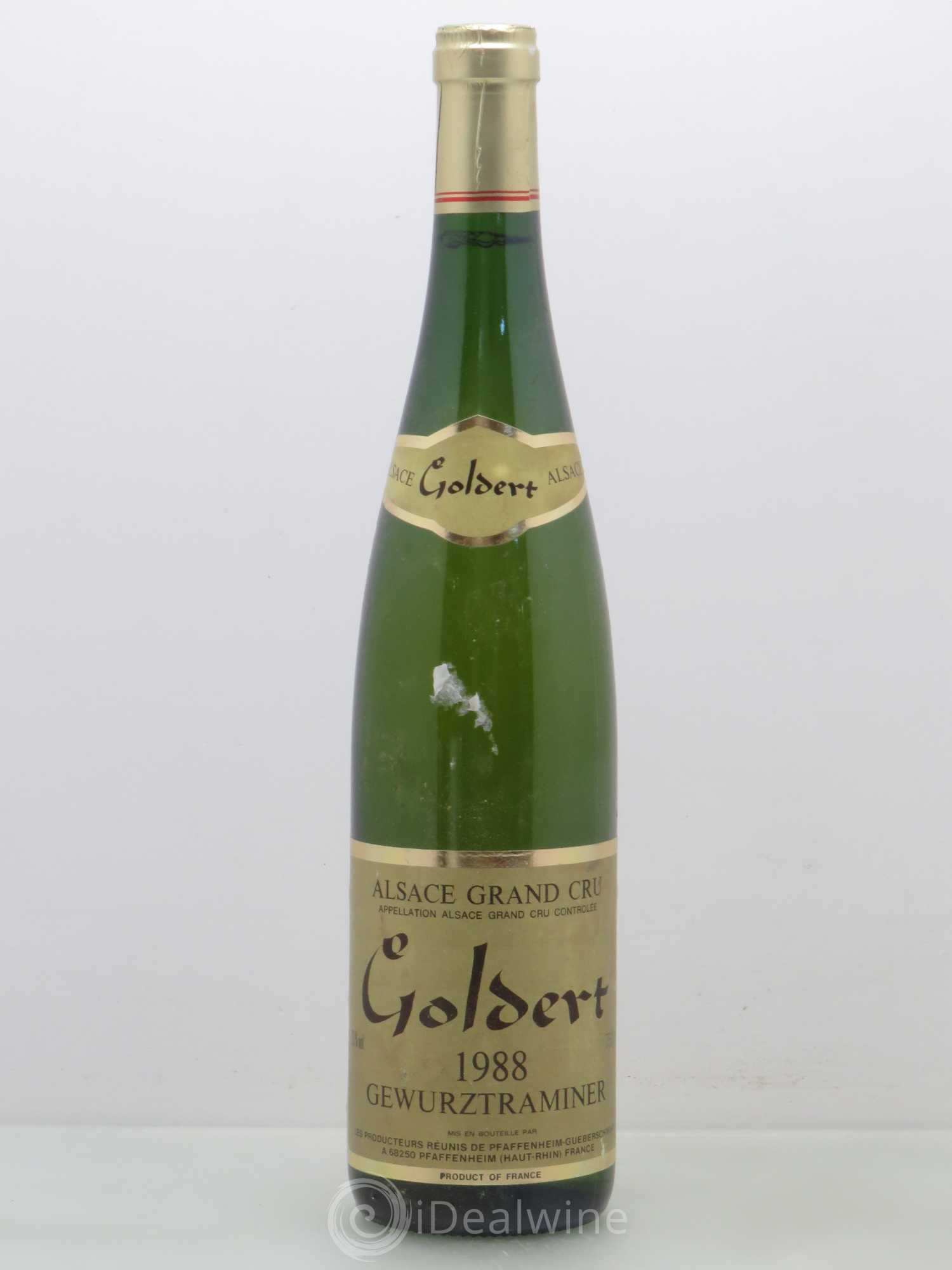 Gewurztraminer GC Goldert - Producteurs réunis de Pfaffenheim-Gueberschwihr 1988 - Posten von 1 Flasche - 0
