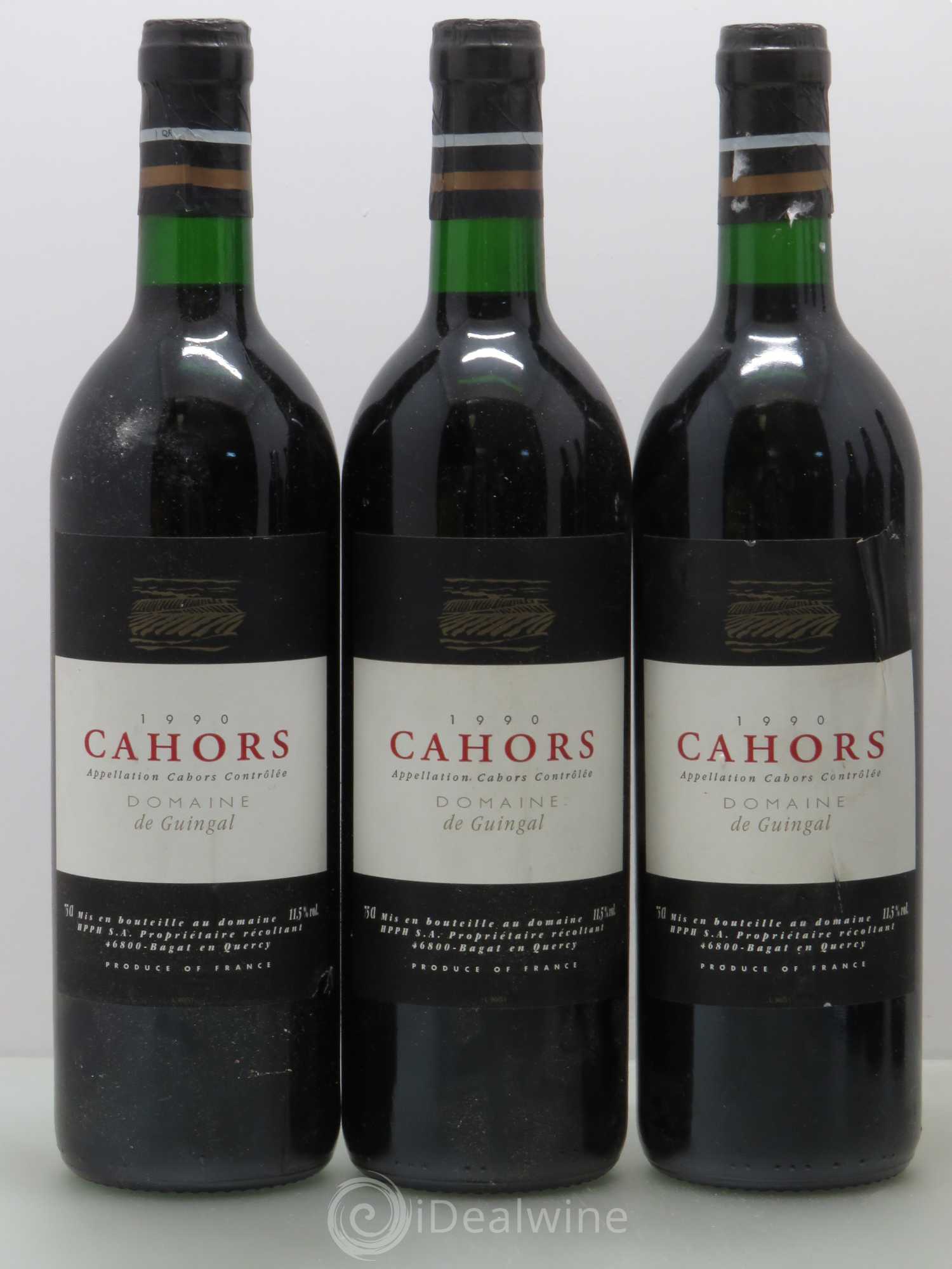 Cahors Domaine de Guingal 1990 - Posten von 6 Flaschen - 1