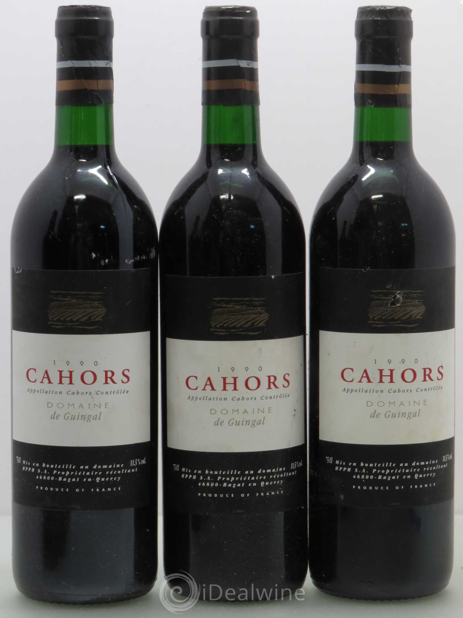 Cahors Domaine de Guingal 1990 - Posten von 6 Flaschen - 2