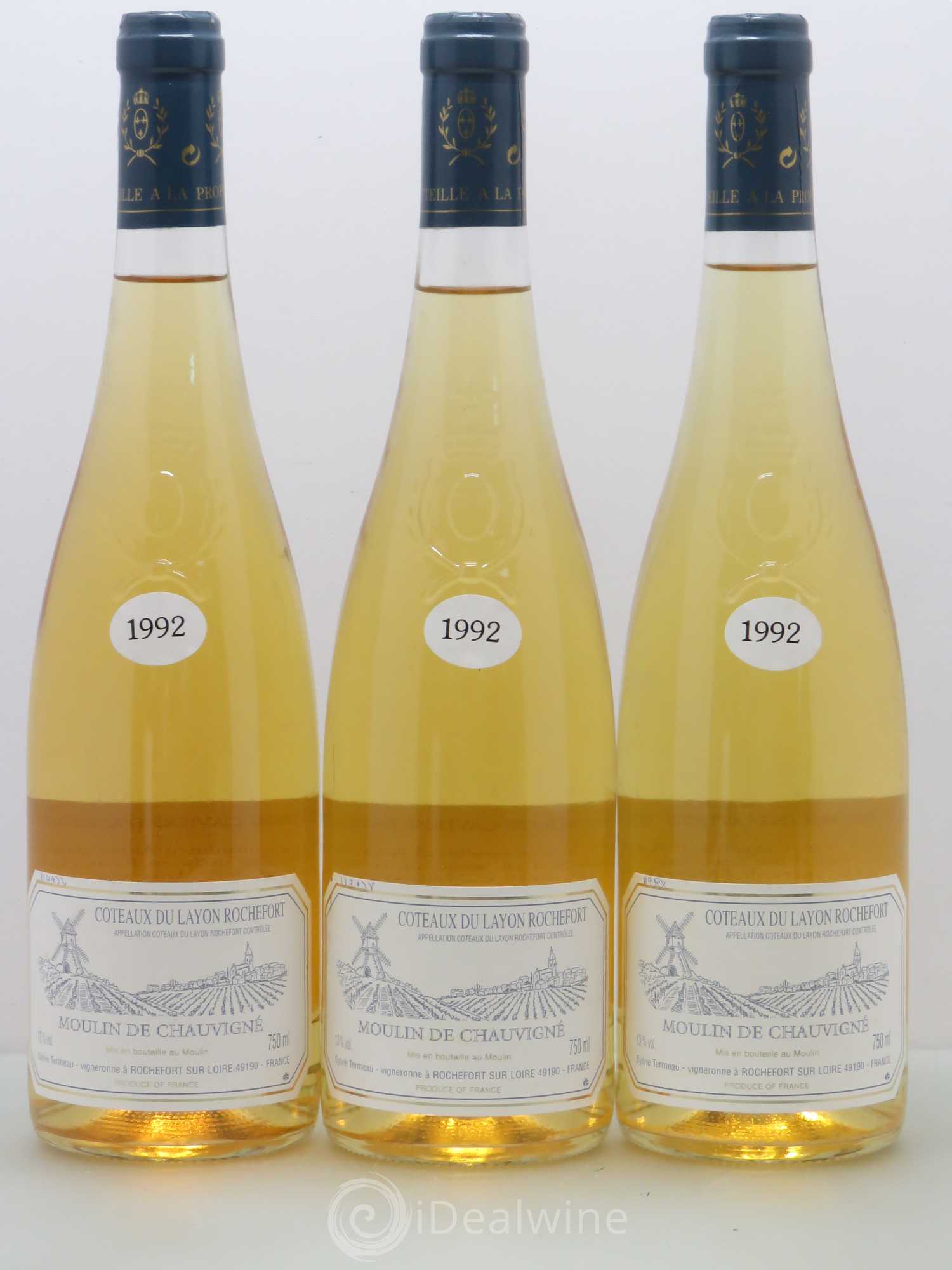 Coteaux du Layon Rochefort Moulin de Chauvigné (sans prix de réserve) 1992 - Lotto di 6 bottiglie - 2