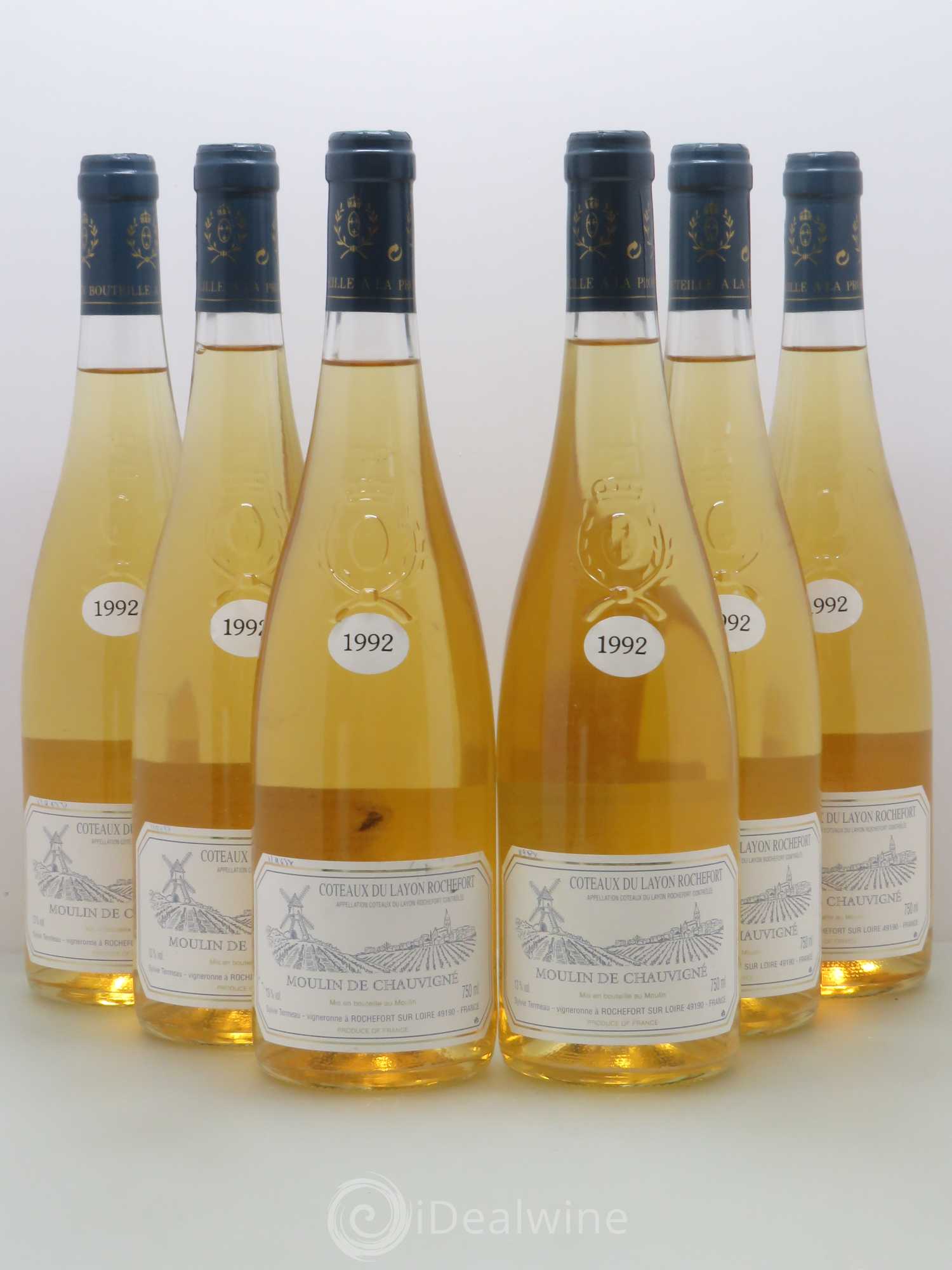 Coteaux du Layon Rochefort Moulin de Chauvigné (sans prix de réserve) 1992 - Lotto di 6 bottiglie - 0