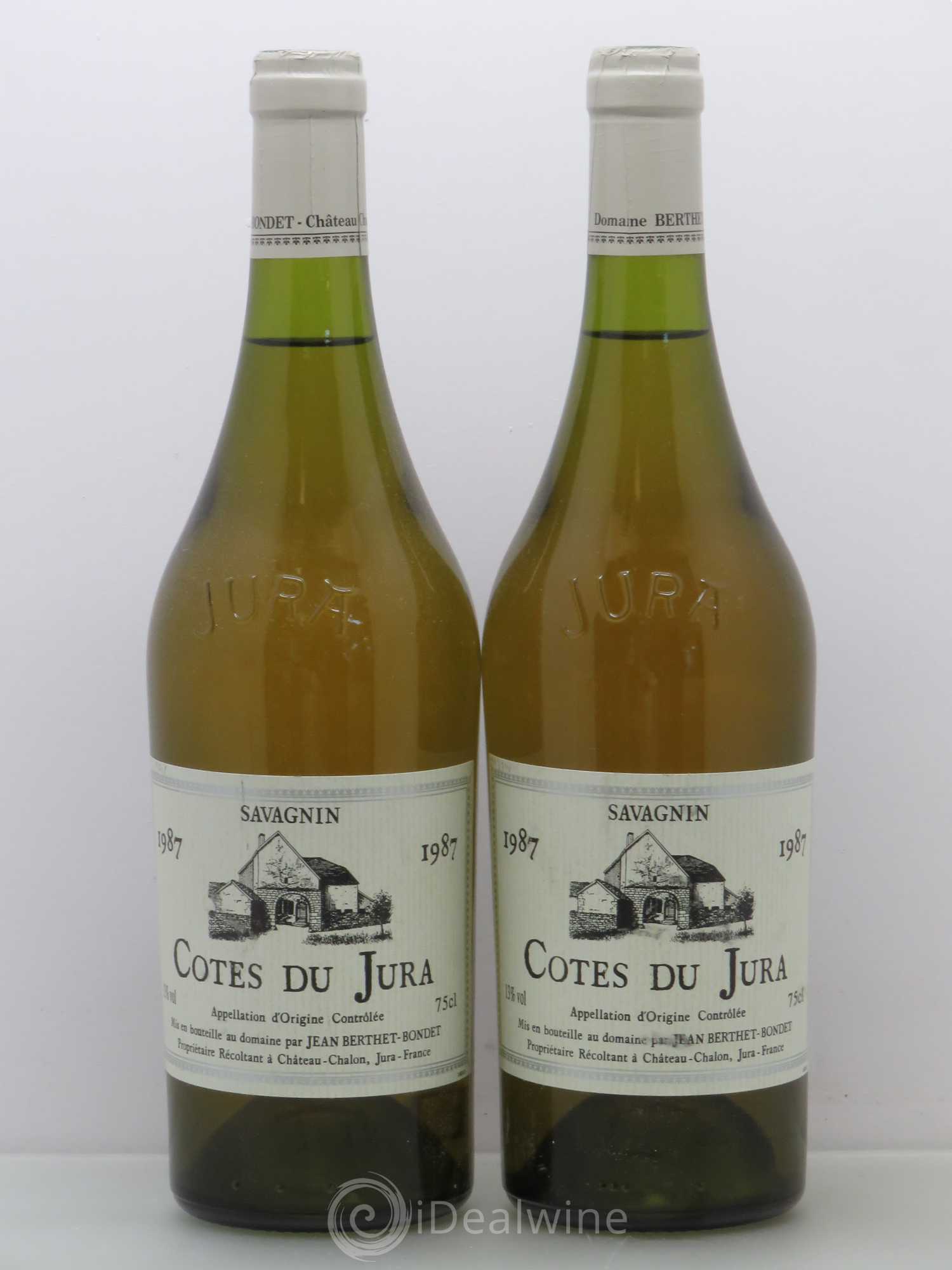 Côtes du Jura Savagnin Berthet-Bondet 1987 - Lot de 2 bouteilles - 0