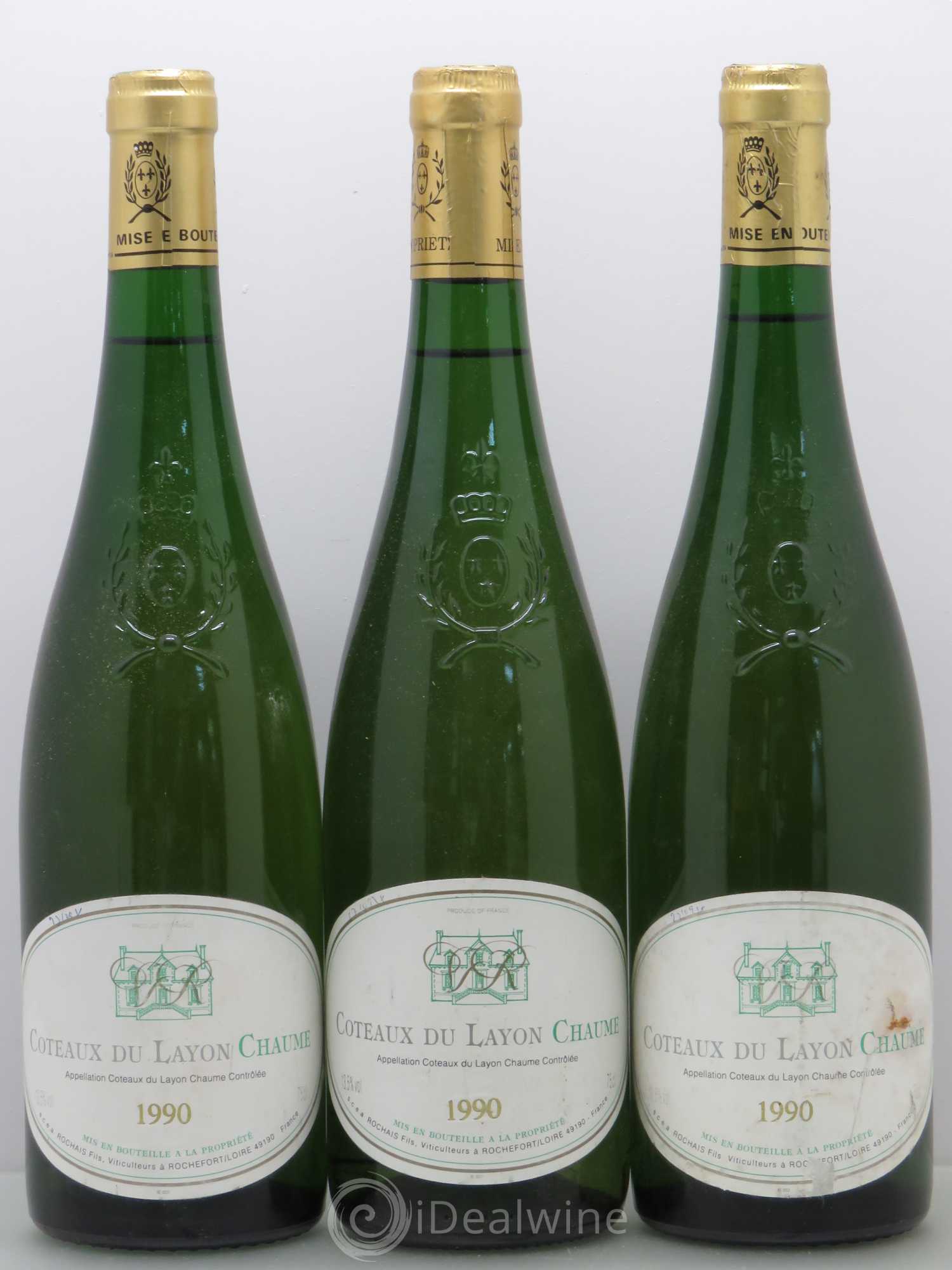 Coteaux du Layon Chaume Rochais Fils (sans prix de réserve) 1990 - Lotto di 3 bottiglie - 0