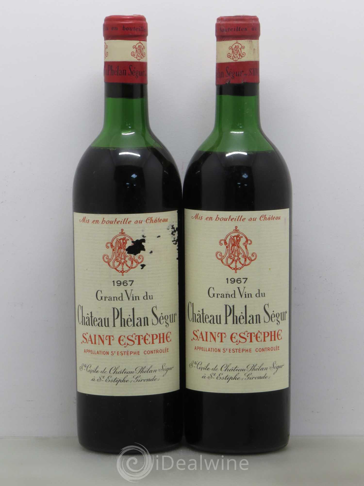 Château Phélan Ségur 1967 - Lot de 2 bouteilles - 0